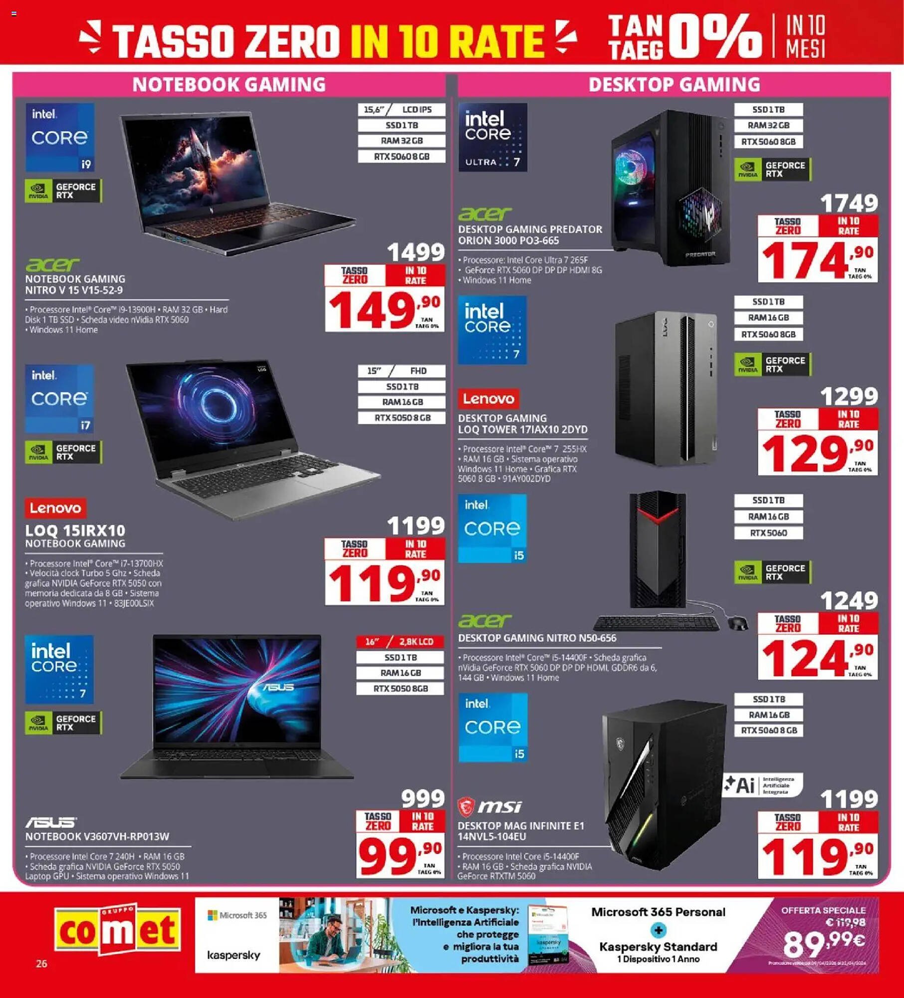 Volantino Comet (2026-04-09 - 2026-04-22)