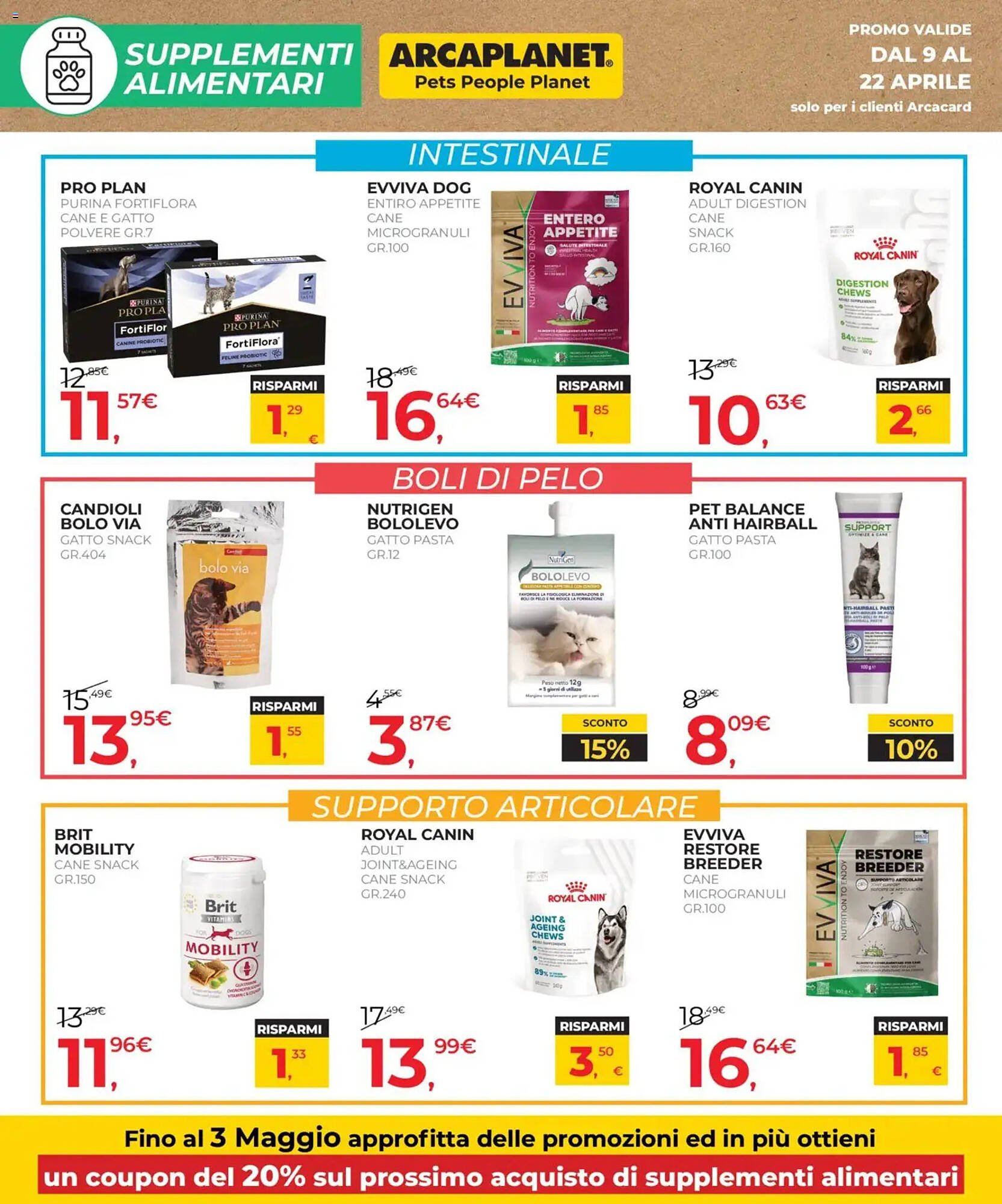 Volantino Arcaplanet (2026-04-09 - 2026-04-22)