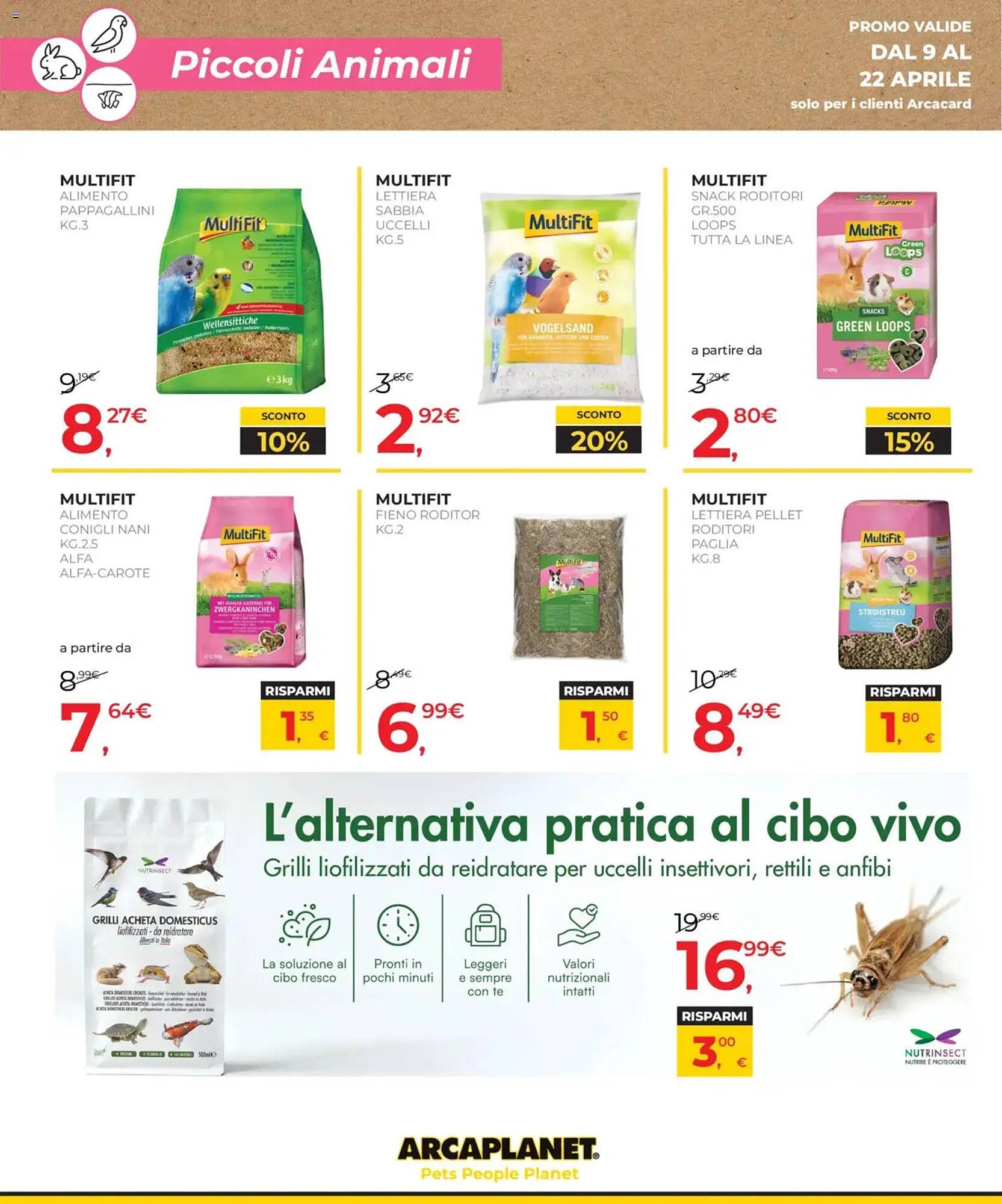 Volantino Arcaplanet (2026-04-09 - 2026-04-22)