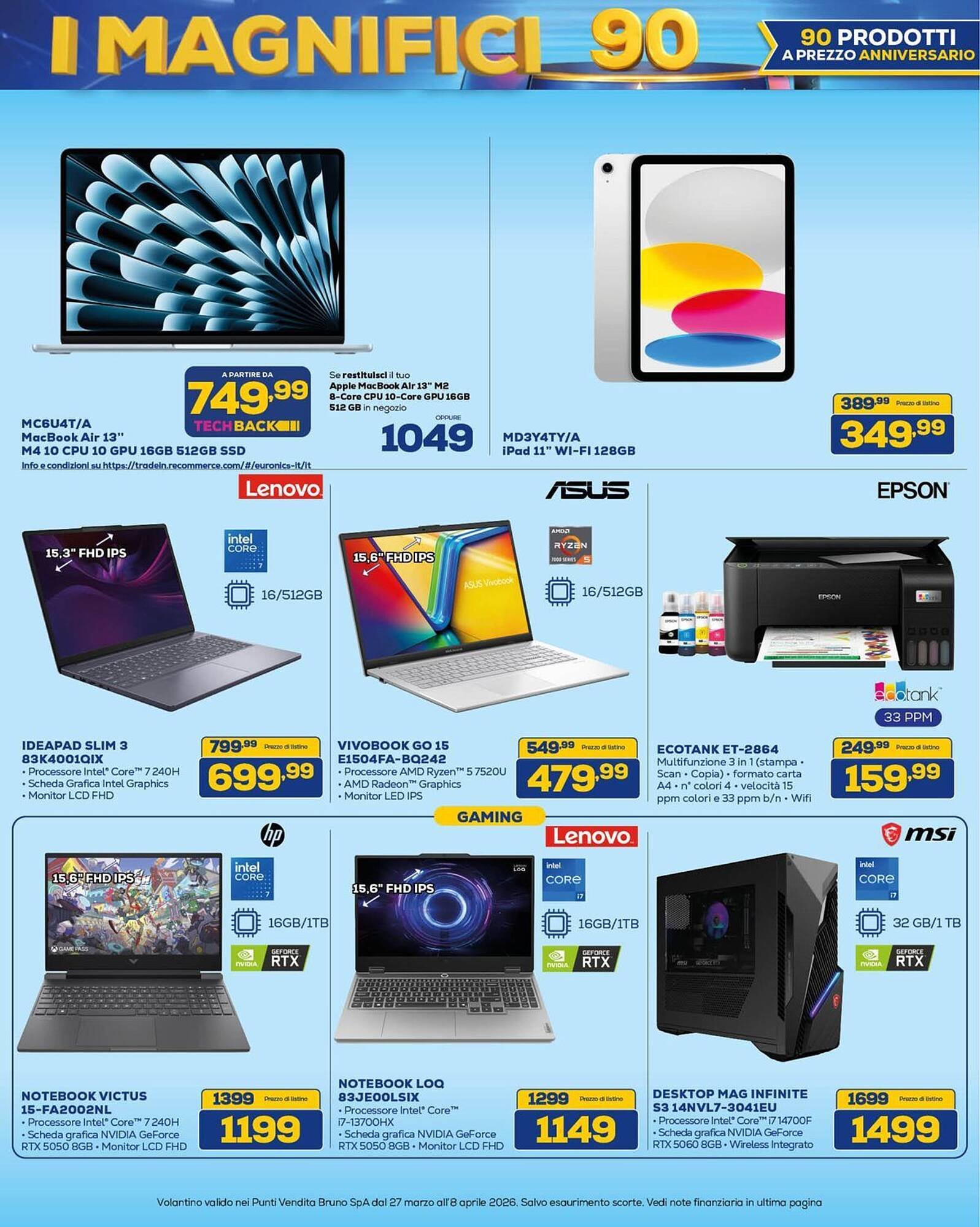 Volantino Euronics (2026-03-27 - 2026-04-08)