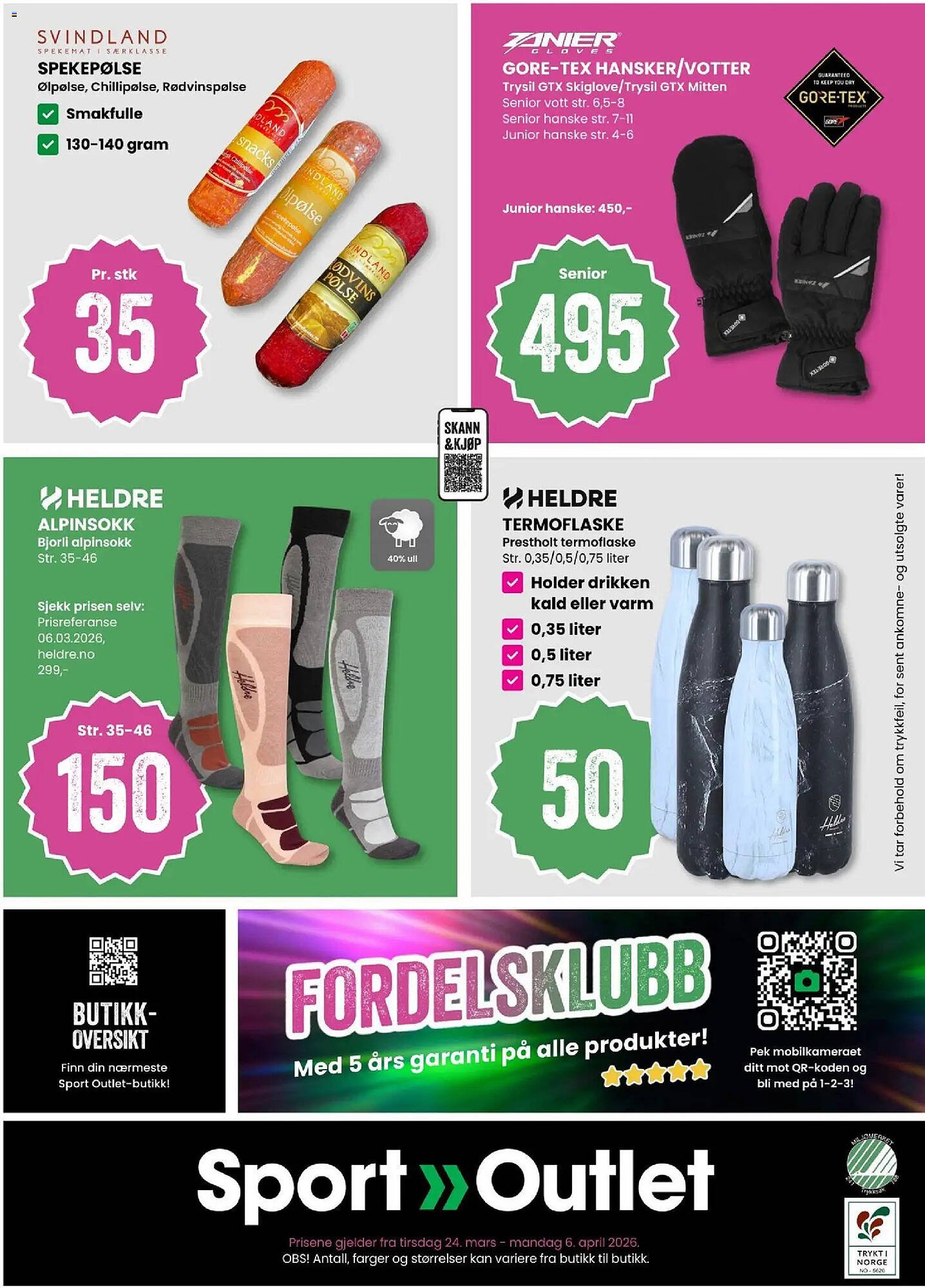 Sport Outlet kundeavis (2026-03-24 - 2026-04-06)