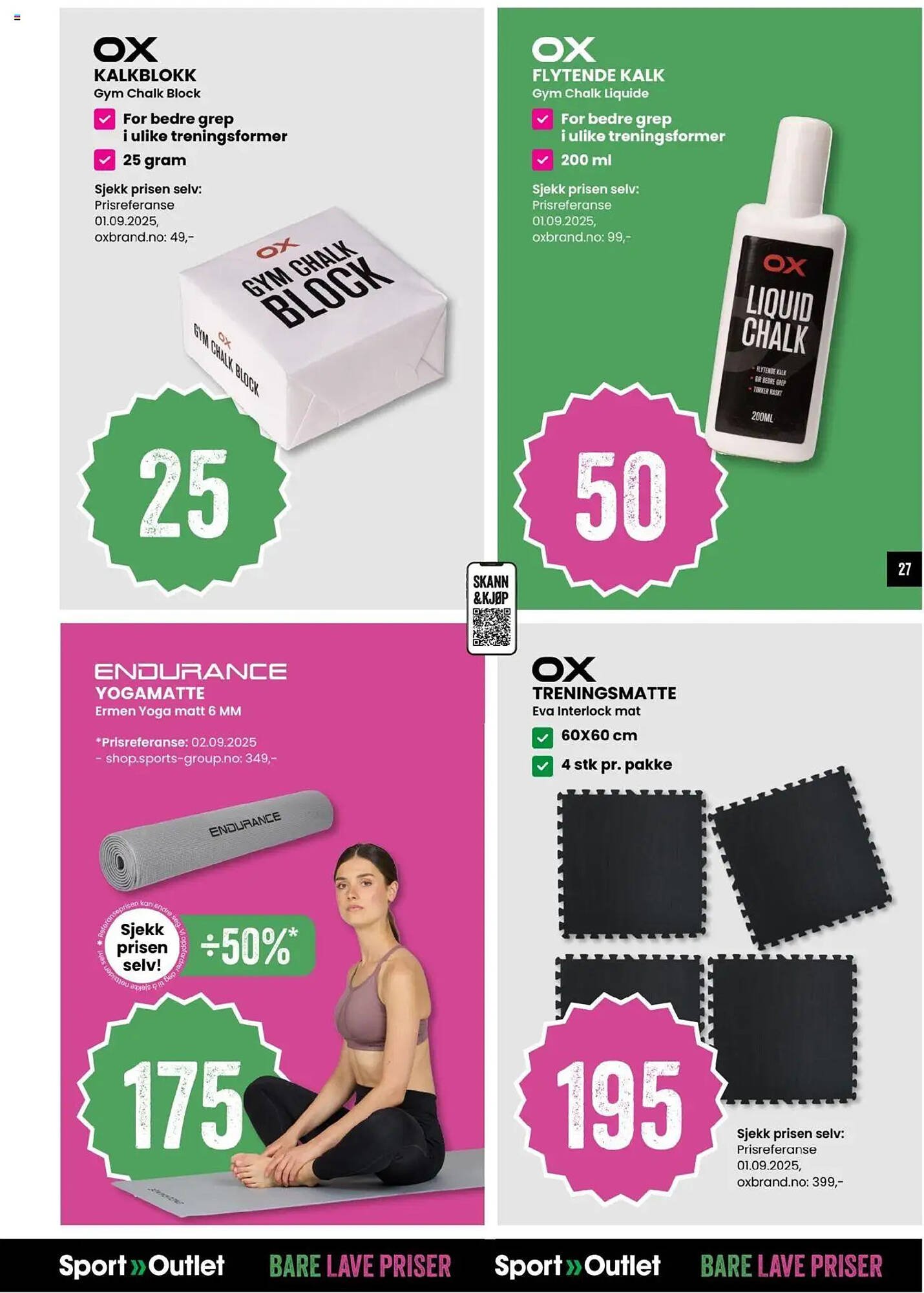 Sport Outlet kundeavis (2025-09-16 - 2025-09-28)
