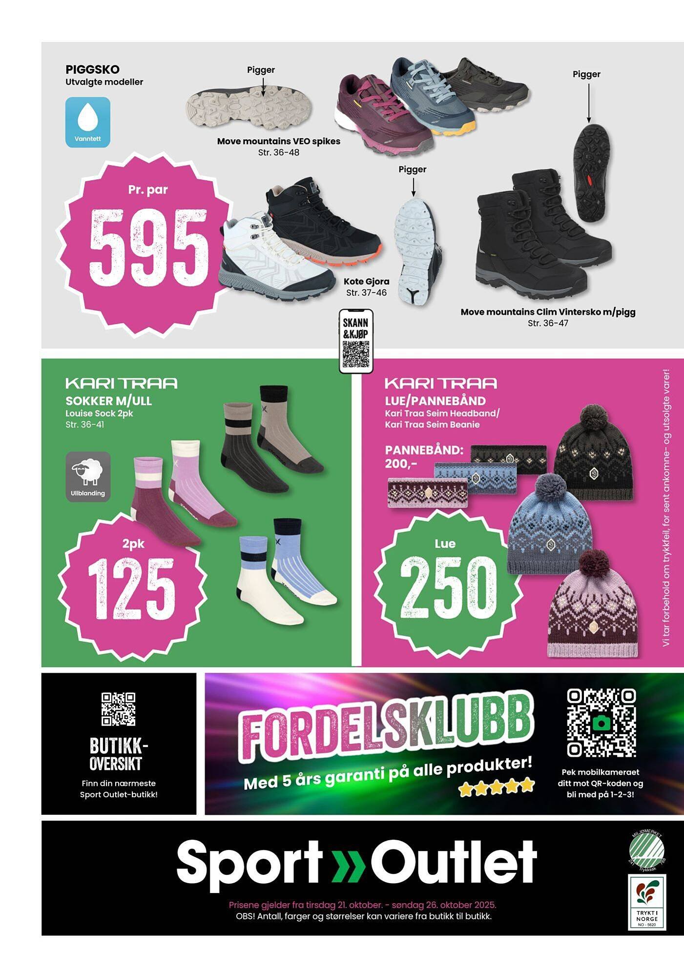 Sport Outlet kundeavis (2025-10-21 - 2025-10-26)