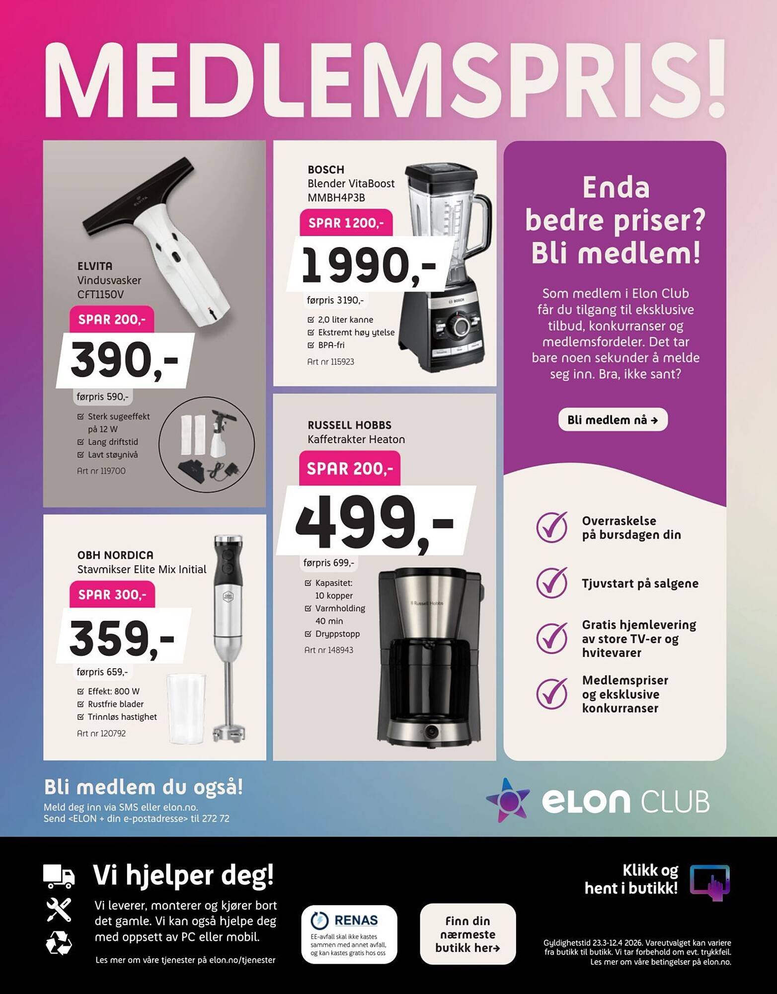 ELON kundeavis (2026-03-23 - 2026-04-12)