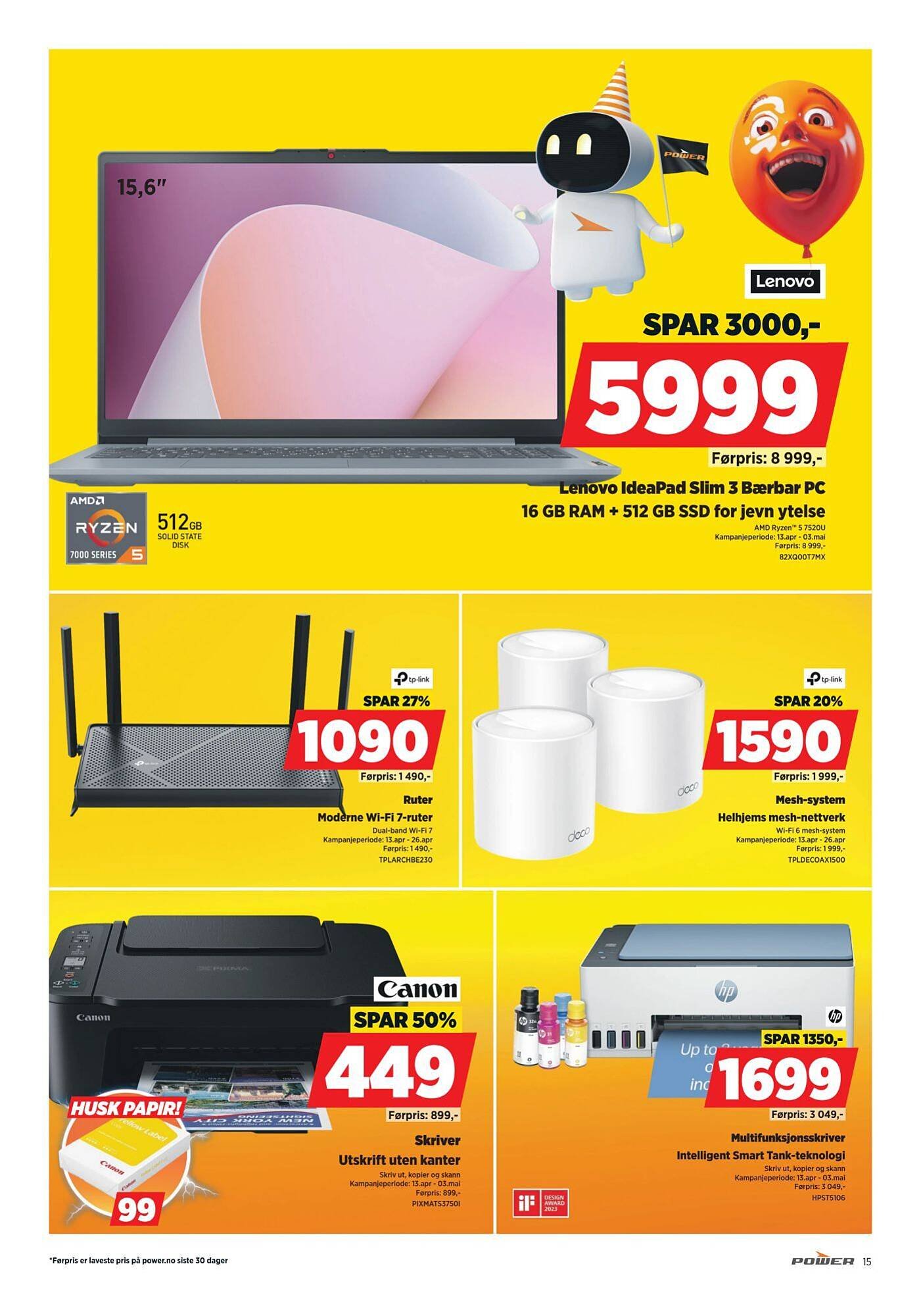 POWER kundeavis (2026-04-13 - 2026-04-20)