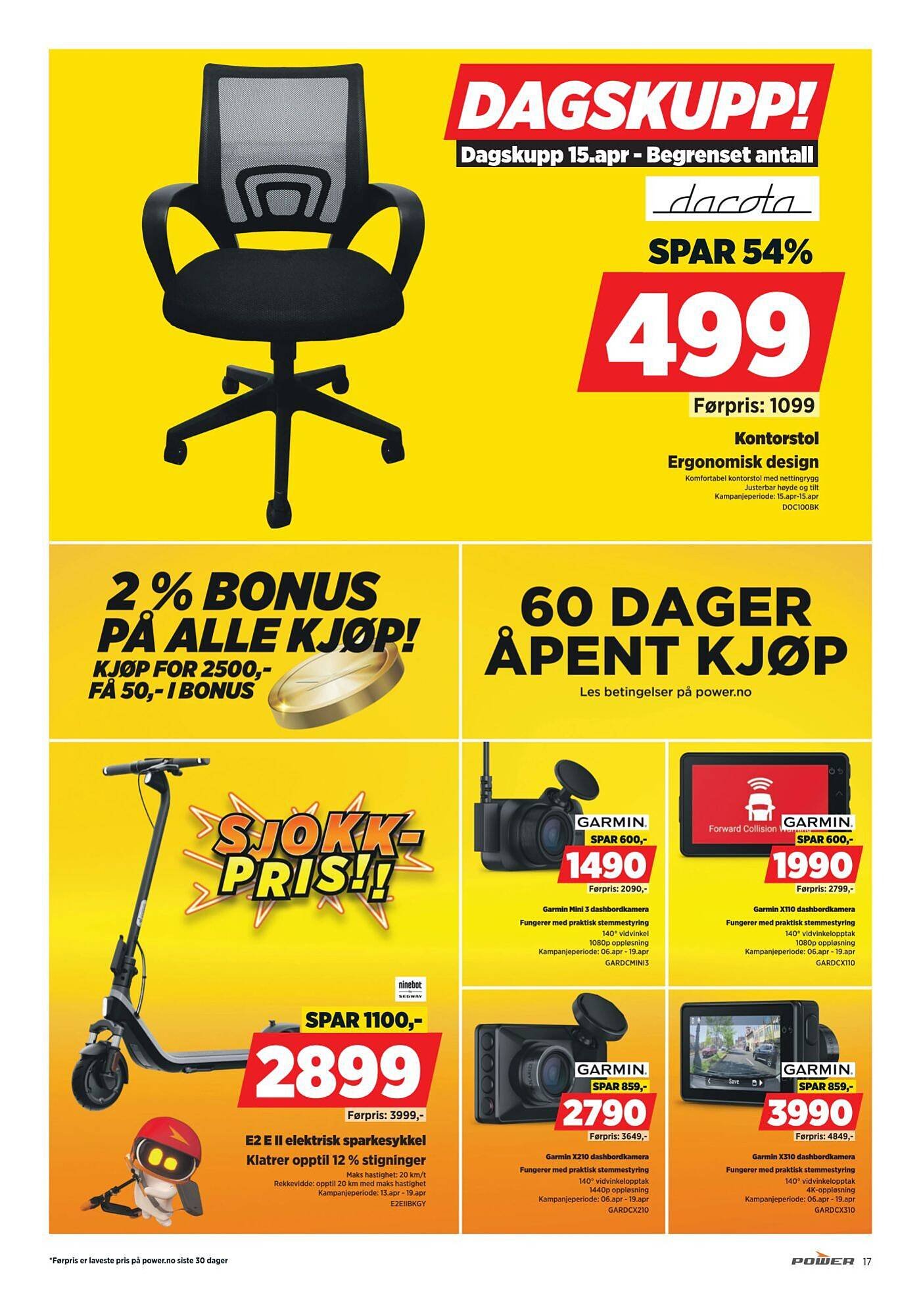 POWER kundeavis (2026-04-13 - 2026-04-20)