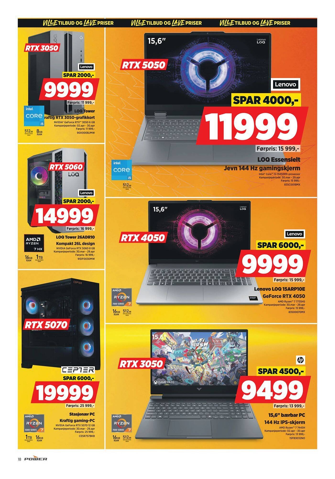 POWER kundeavis (2026-04-13 - 2026-04-20)