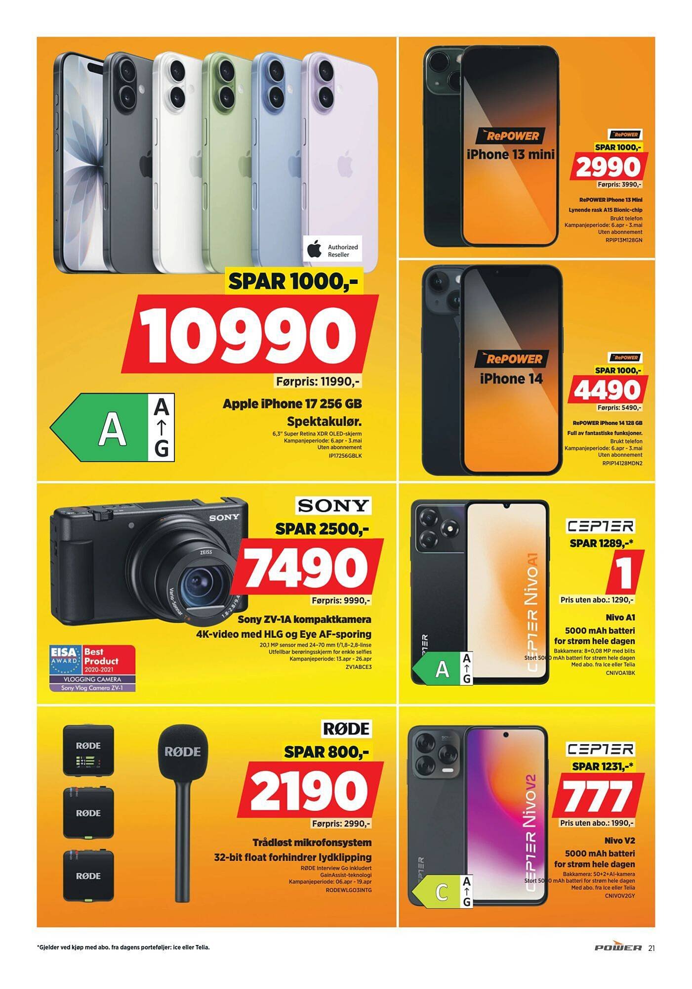 POWER kundeavis (2026-04-13 - 2026-04-20)