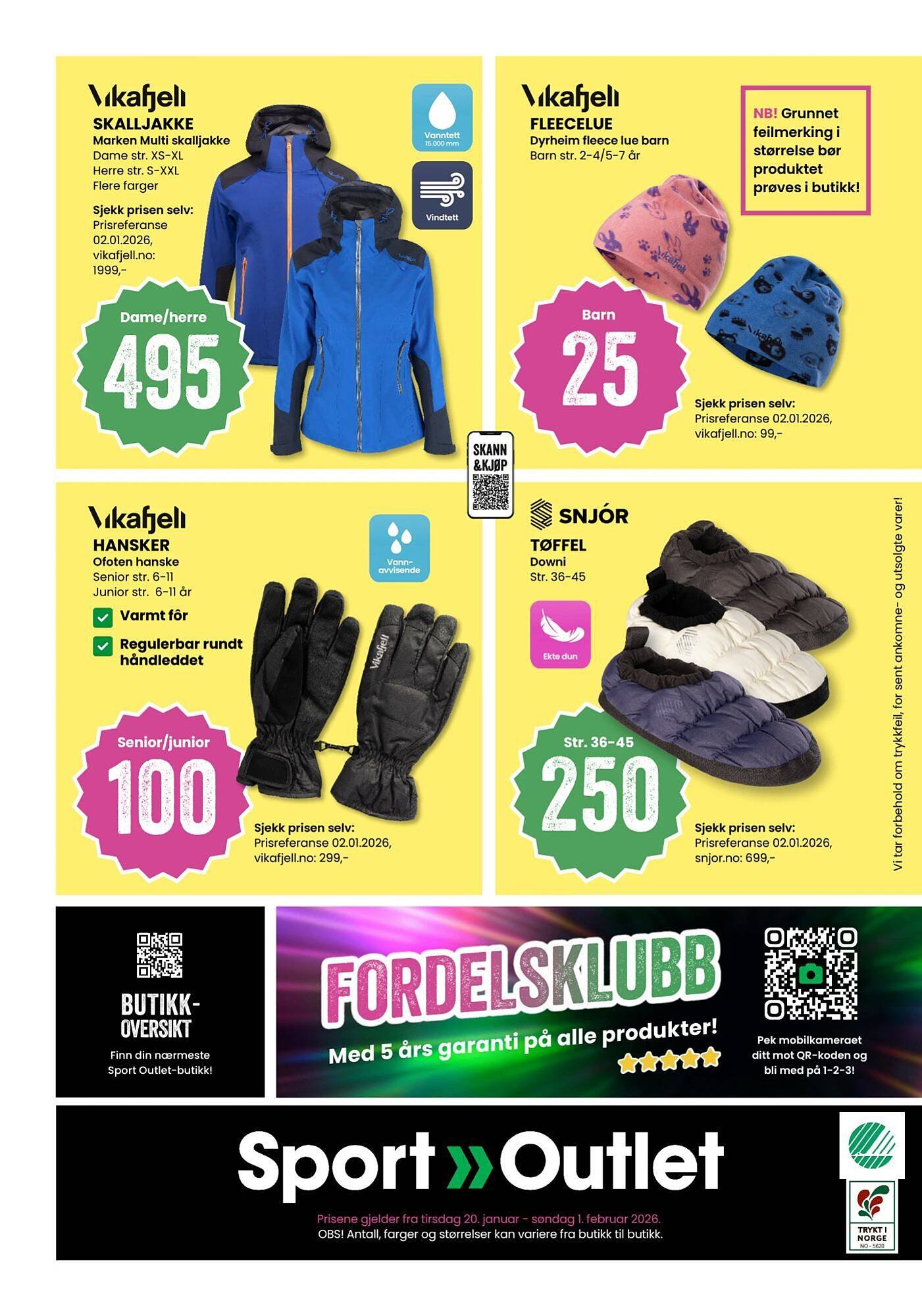 Sport Outlet kundeavis (2026-01-20 - 2026-02-02)