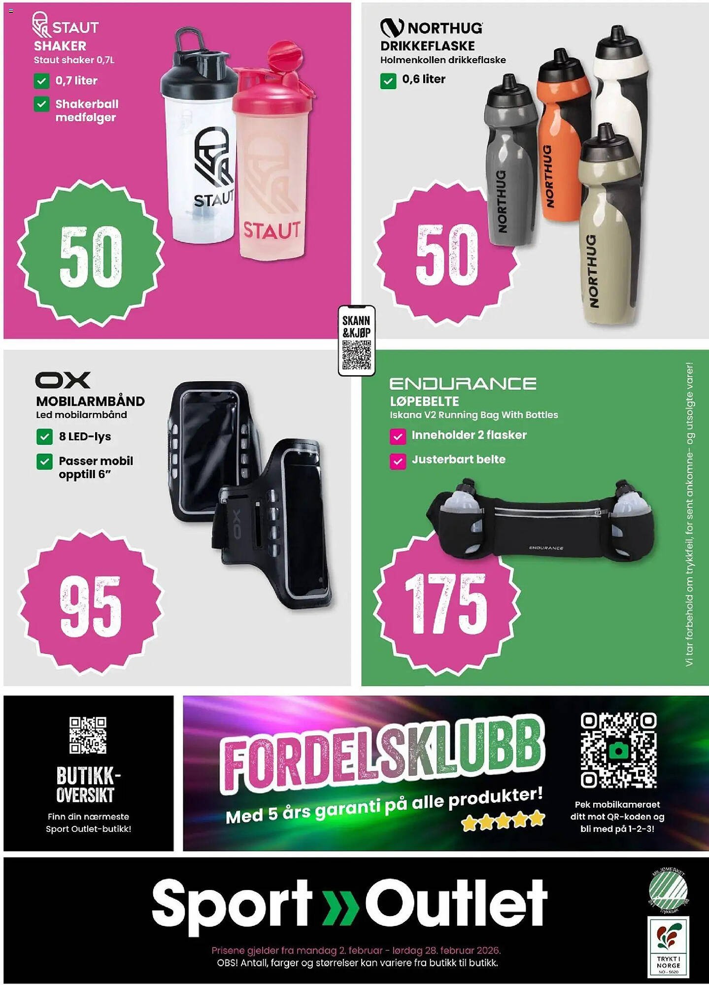 Sport Outlet kundeavis (2026-02-02 - 2026-02-28)