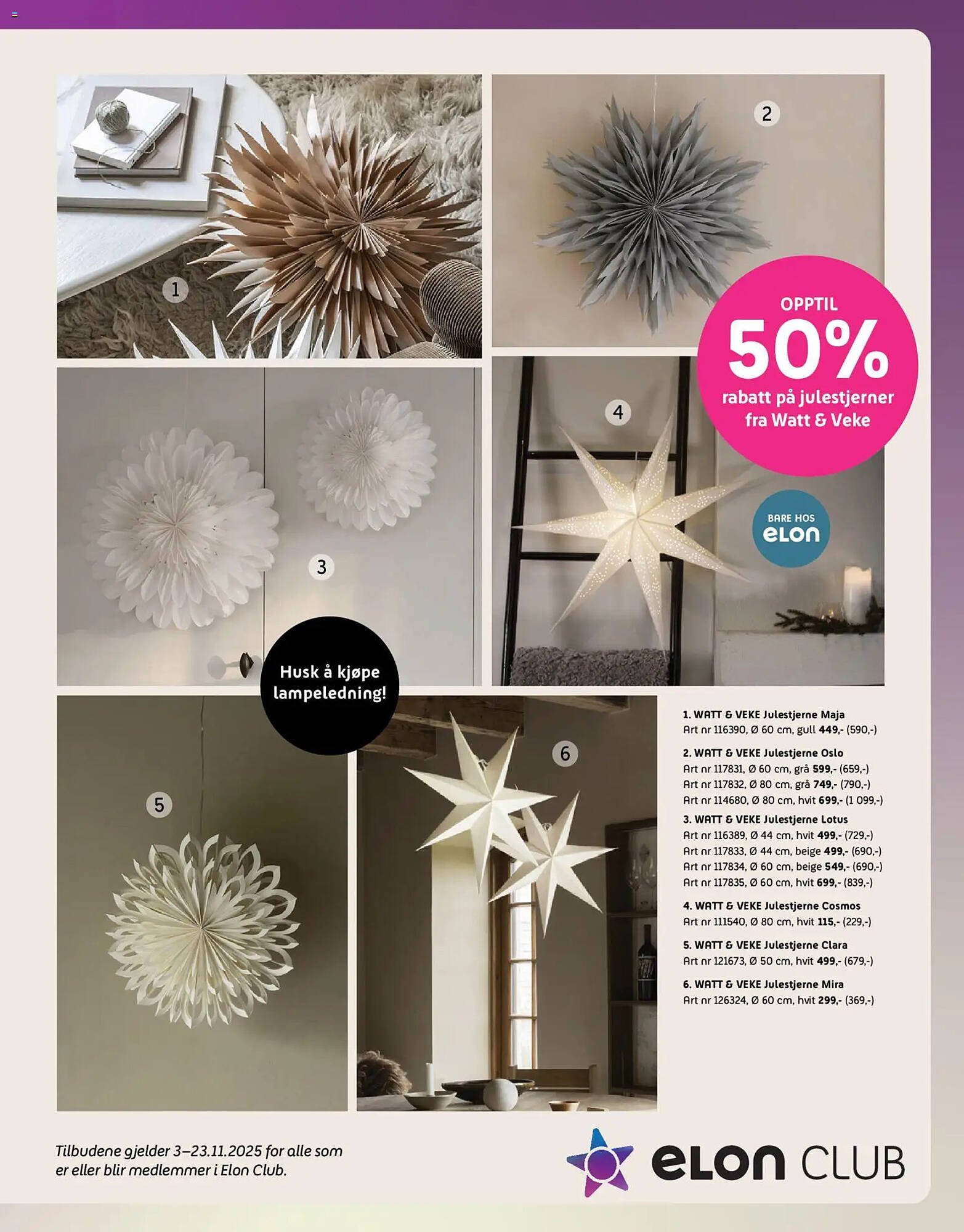 ELON kundeavis (2025-11-03 - 2025-12-07)