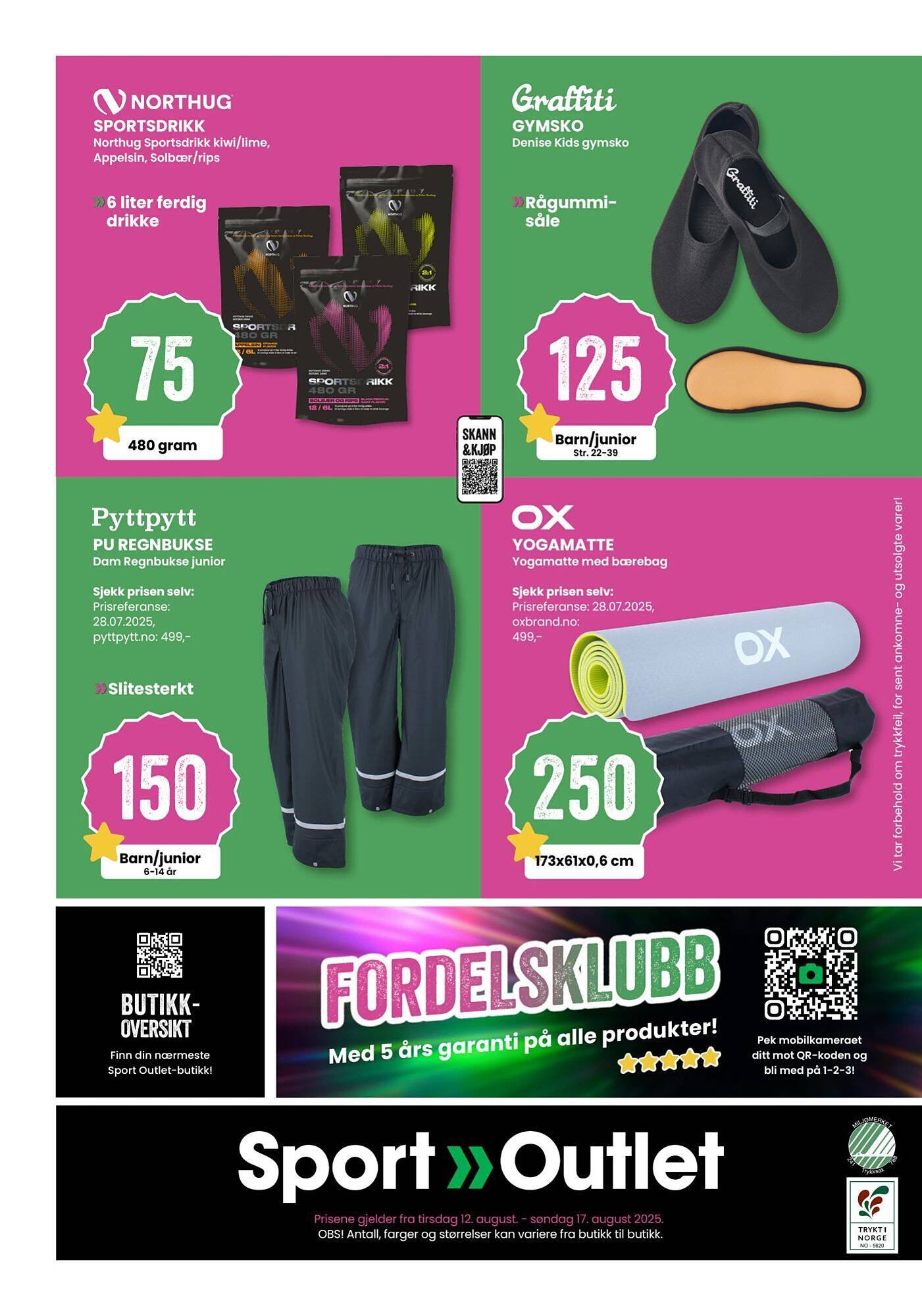 Sport Outlet Kundeavis (2025-08-12 - 2025-08-17)