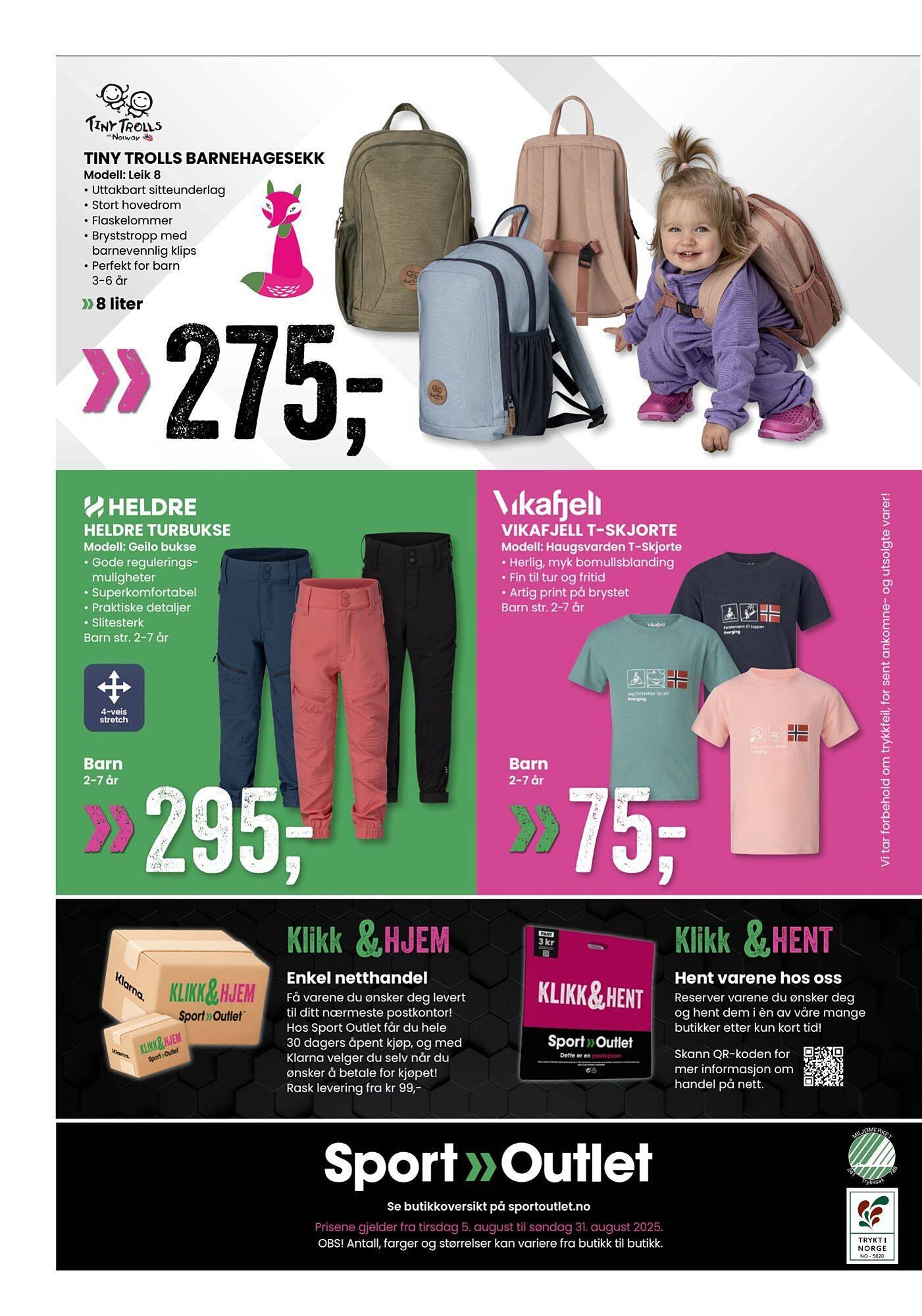 Sport Outlet Kundeavis (2025-08-05 - 2025-08-31)