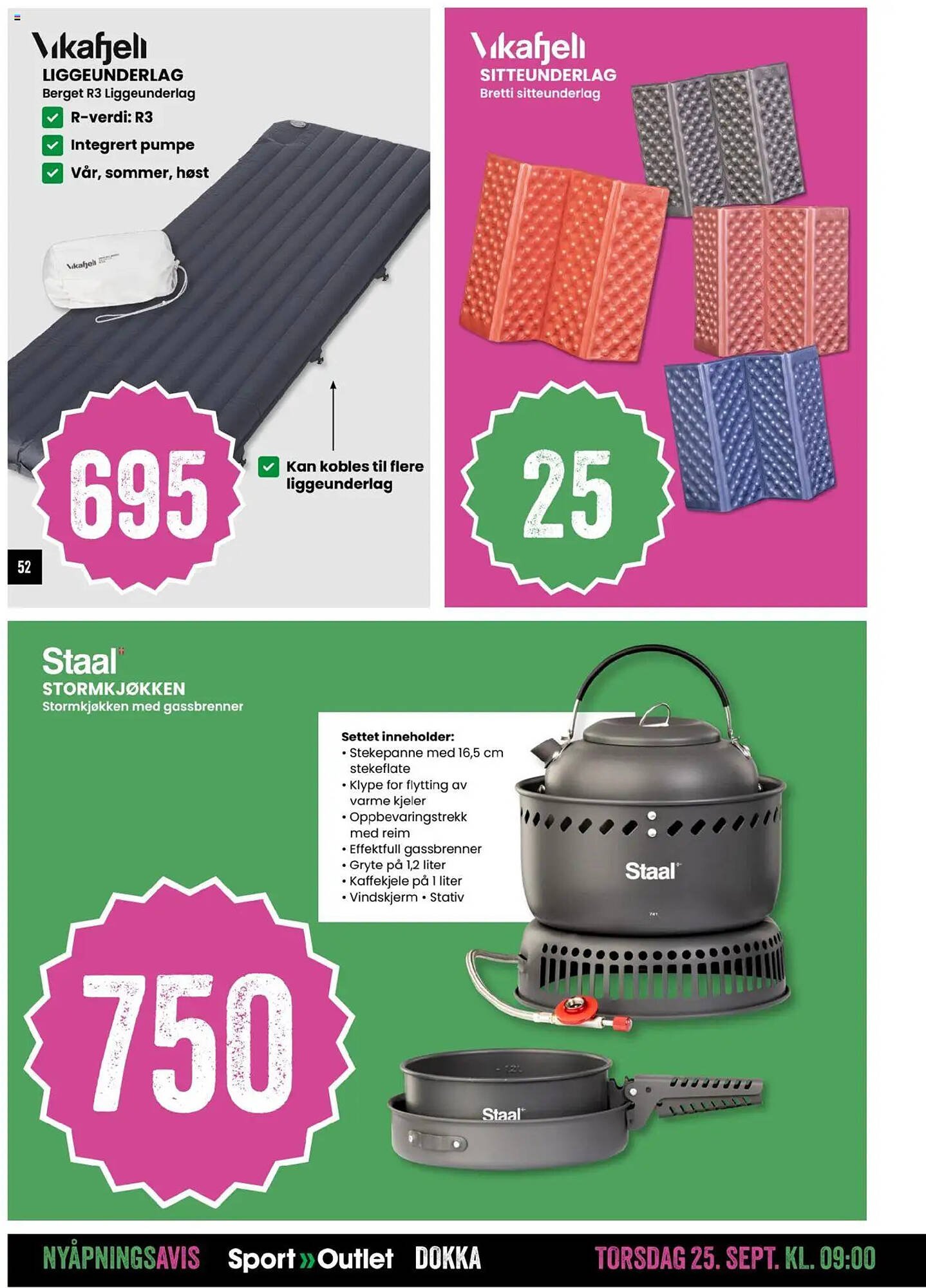 Sport Outlet kundeavis (2025-09-25 - 2025-09-28)