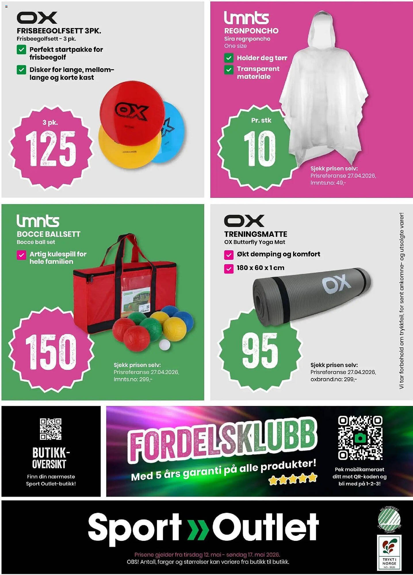 Sport Outlet kundeavis (2026-05-12 - 2026-05-17)