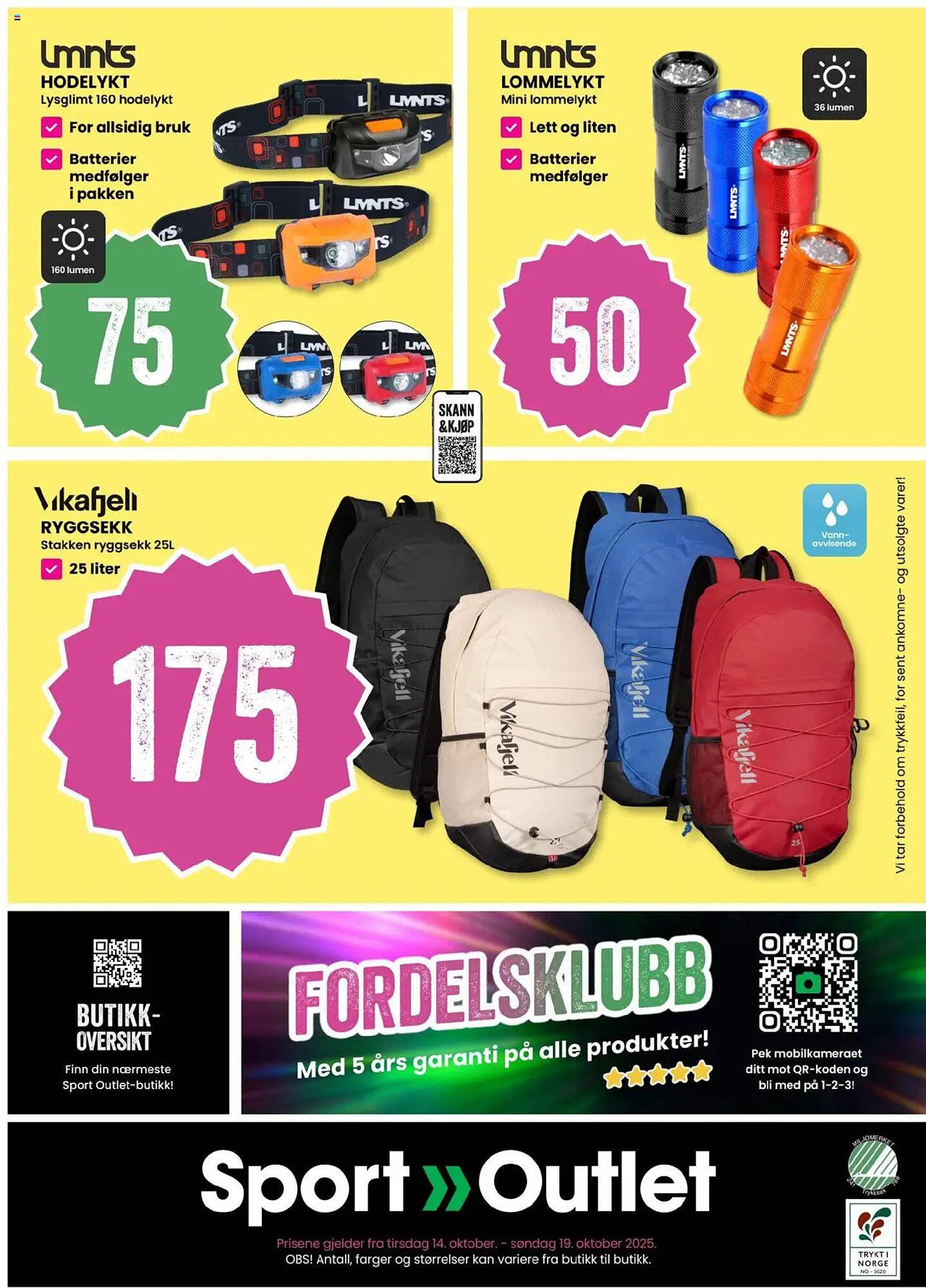 Sport Outlet kundeavis (2025-10-14 - 2025-10-19)