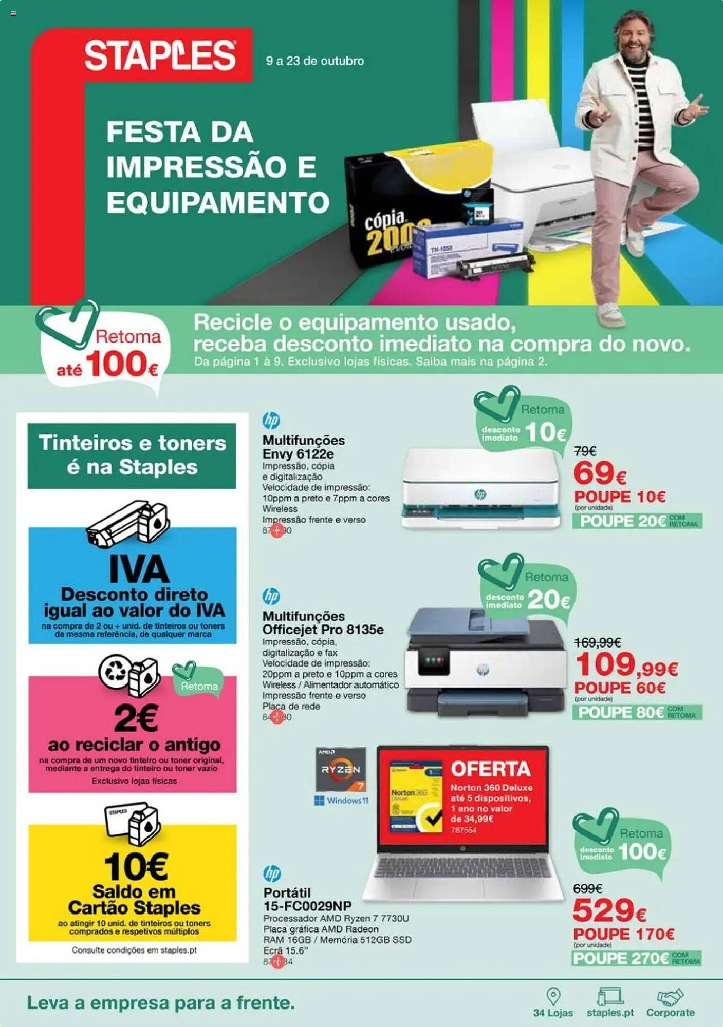 Folheto Staples (2025-10-09 - 2025-10-24) | 1