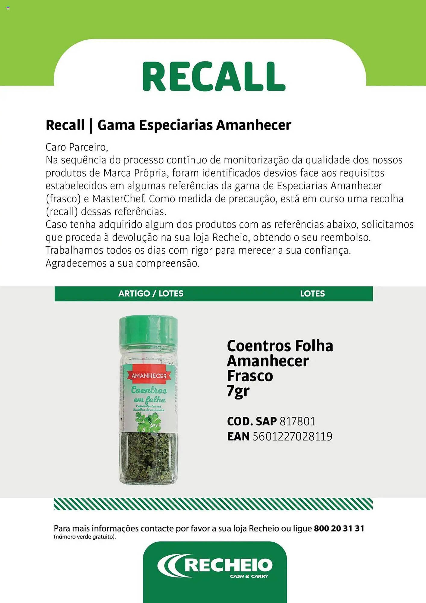 Folheto Recheio (2025-07-30 - 2026-01-01) | 1