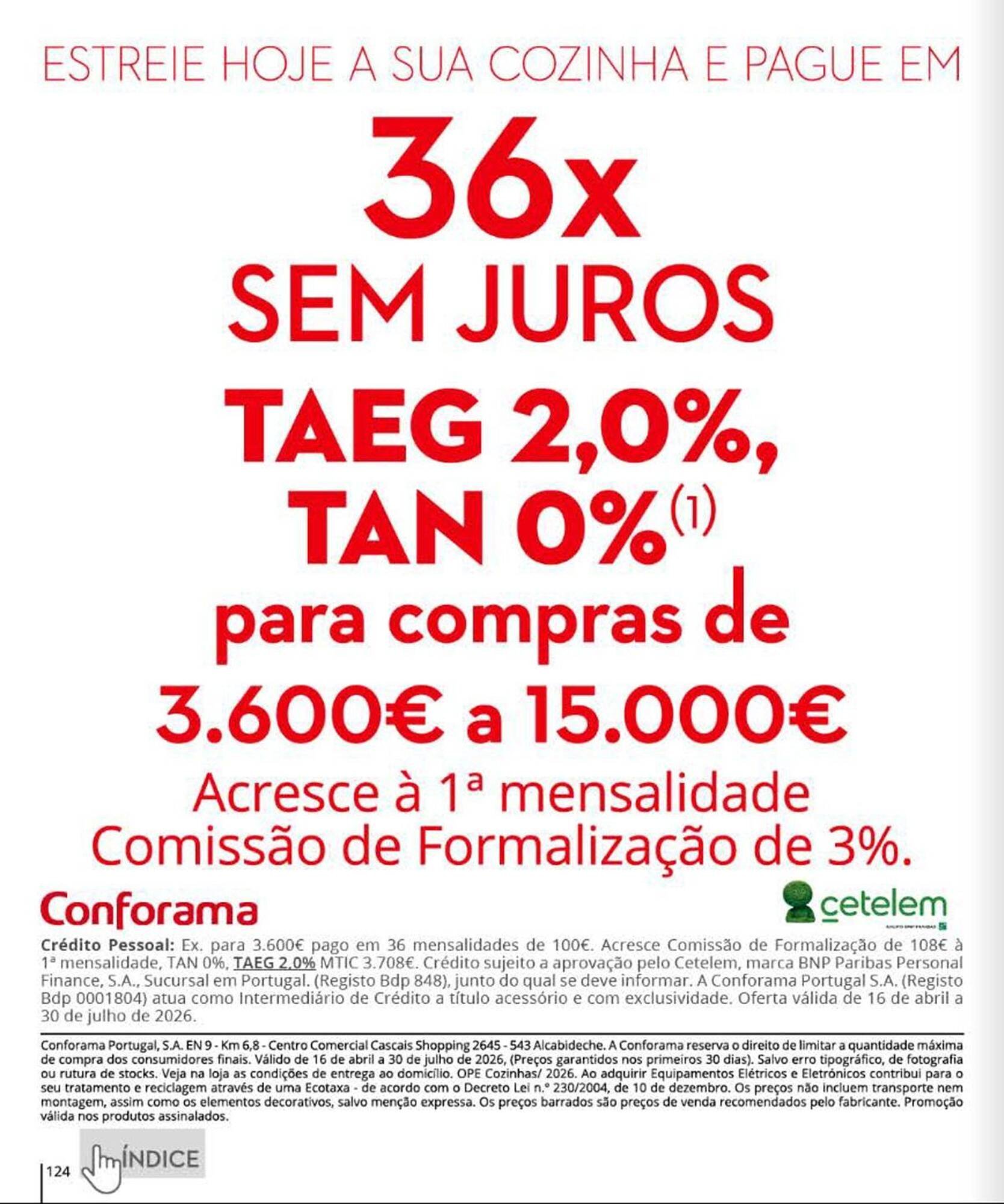 Folheto Conforama (2026-05-05 - 2026-07-30) | 124