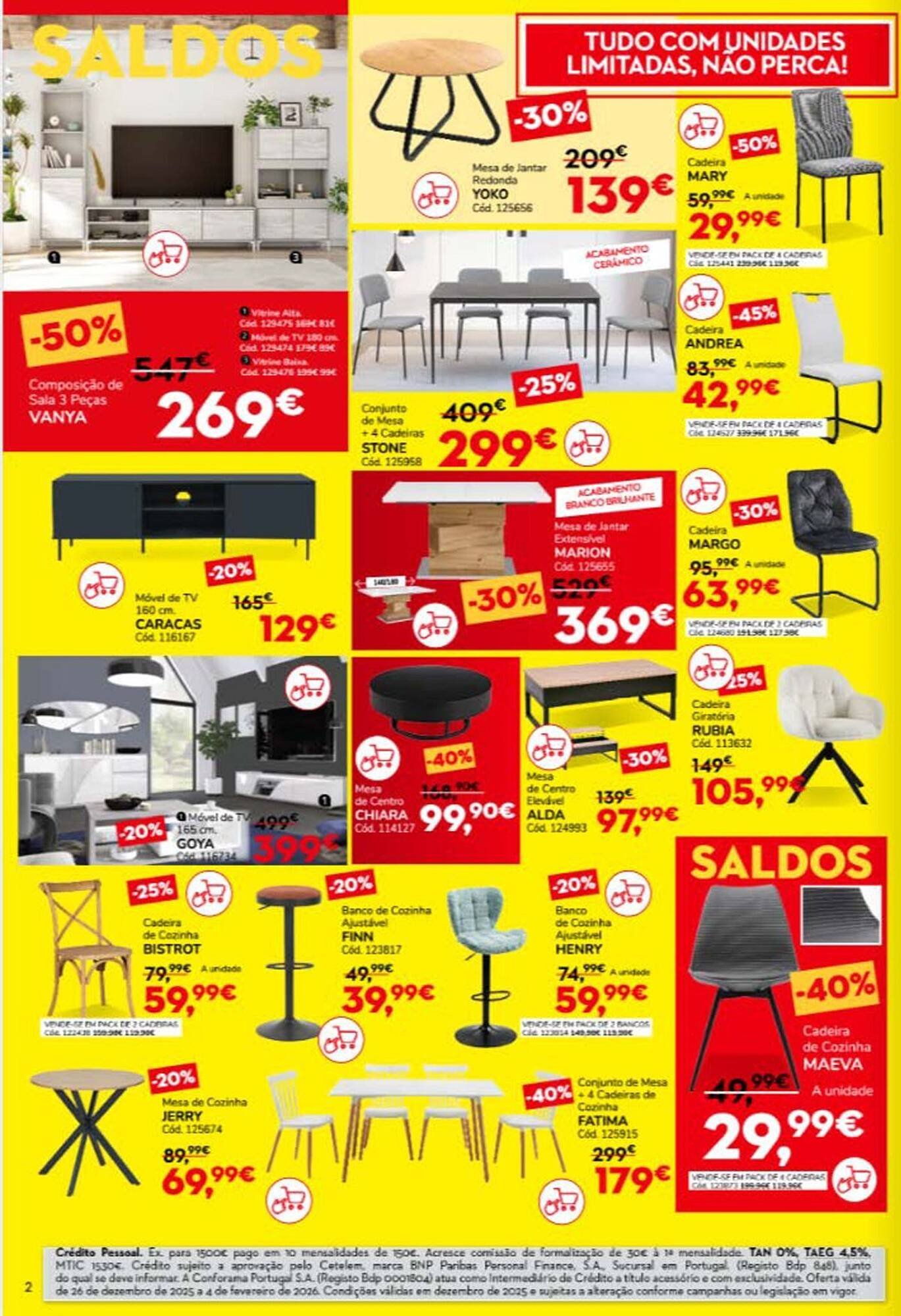 Folheto Conforama (2025-12-29 - 2026-02-04) | 2