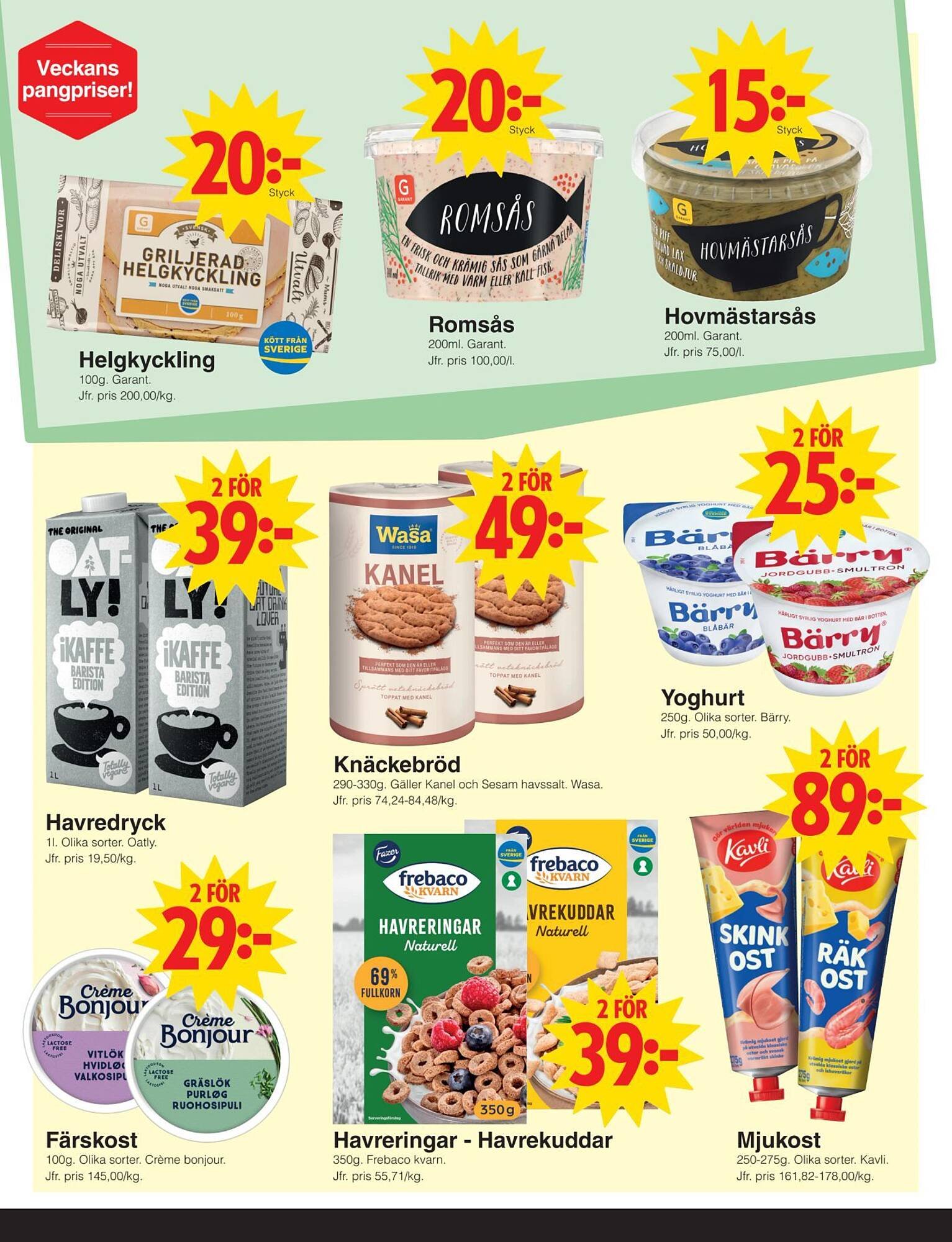 Matöppet reklamblad