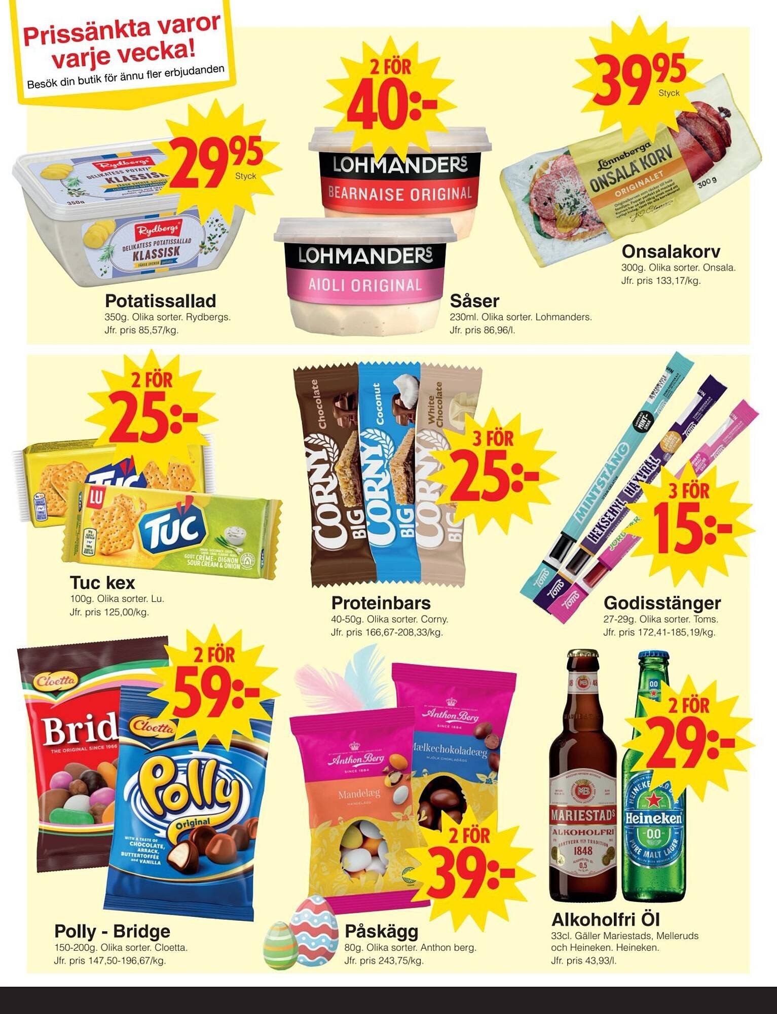 Matöppet reklamblad