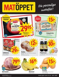 Matöppet reklamblad