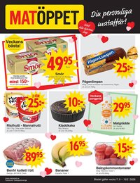 Matöppet reklamblad