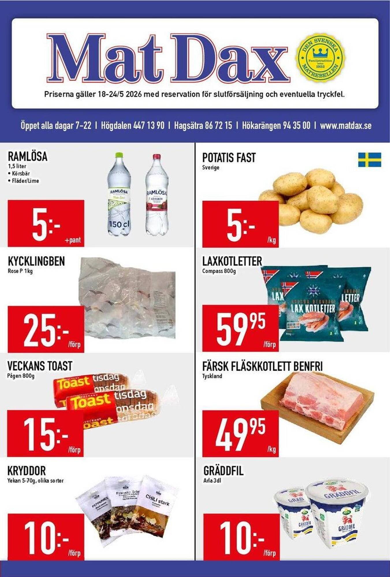 Matdax reklamblad