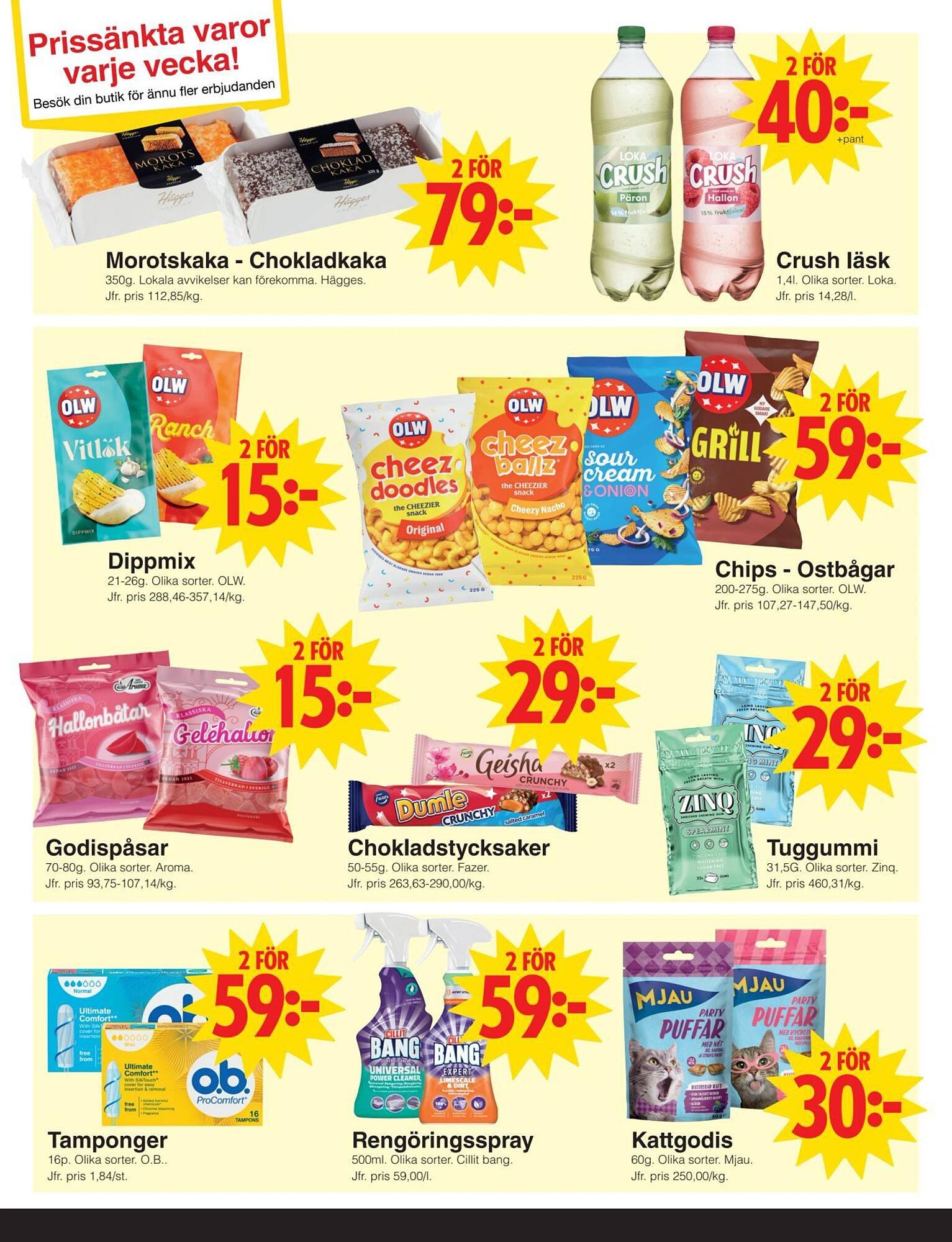 Matöppet reklamblad
