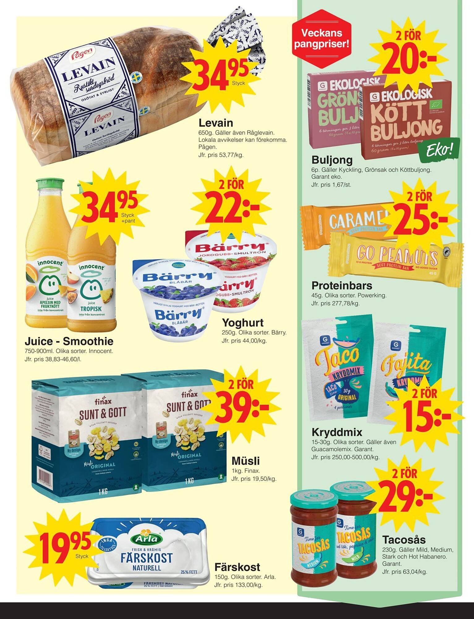 Matöppet reklamblad