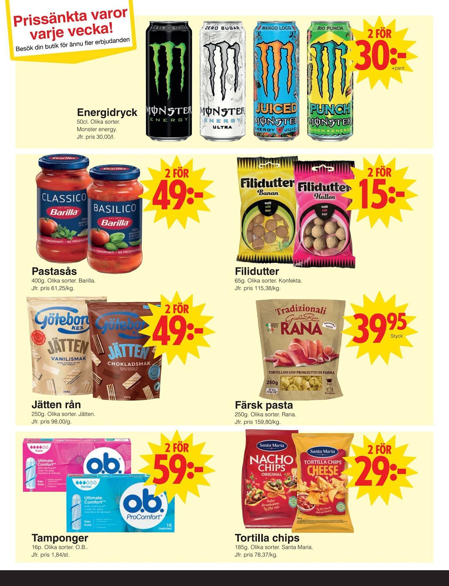 Matöppet reklamblad