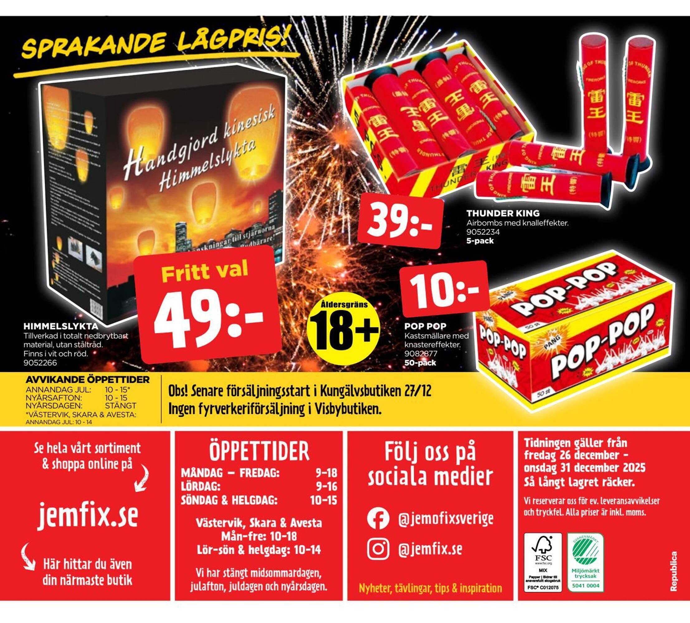 Jem&amp;Fix reklamblad (2025-12-26 - 2026-01-01)