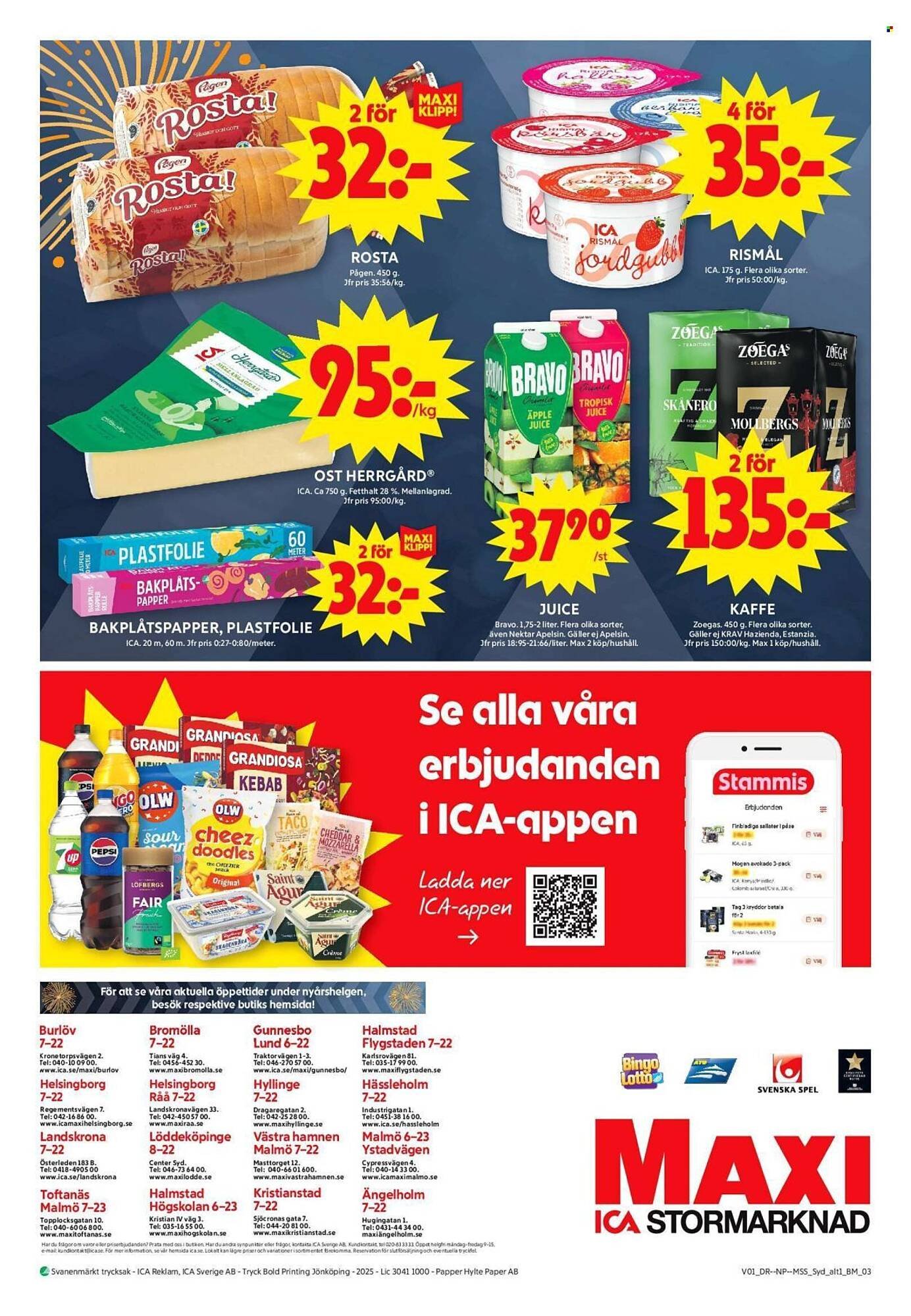 ICA Supermarket reklamblad (2025-12-29 - 2026-01-04)