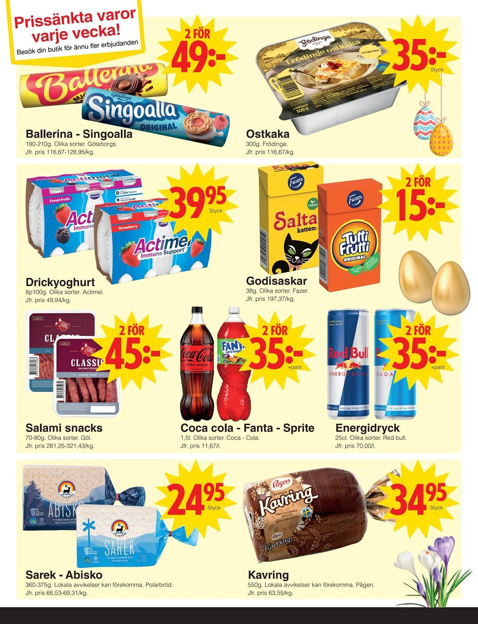 Matöppet reklamblad