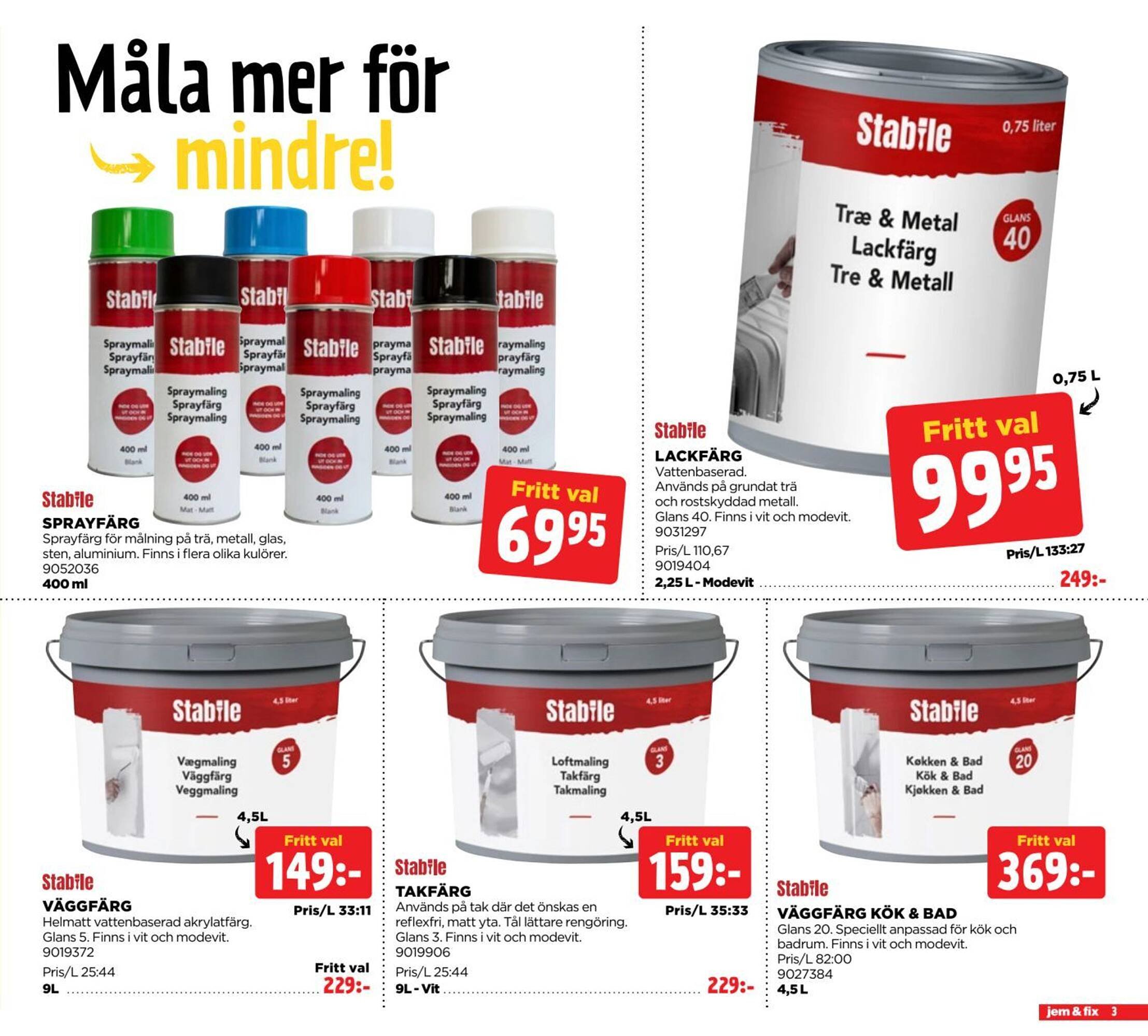 Jem&amp;Fix reklamblad