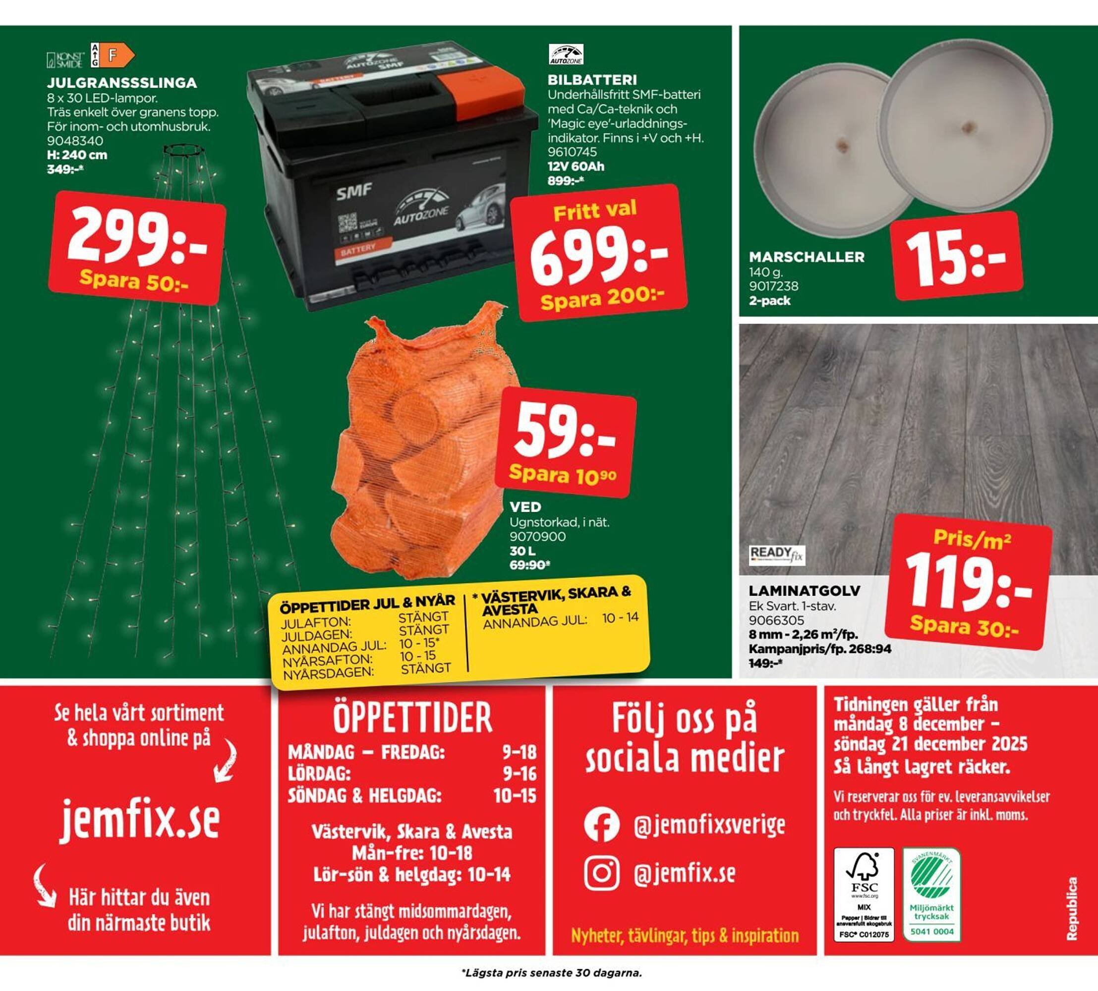 Jem&amp;Fix reklamblad (2025-12-08 - 2025-12-22)