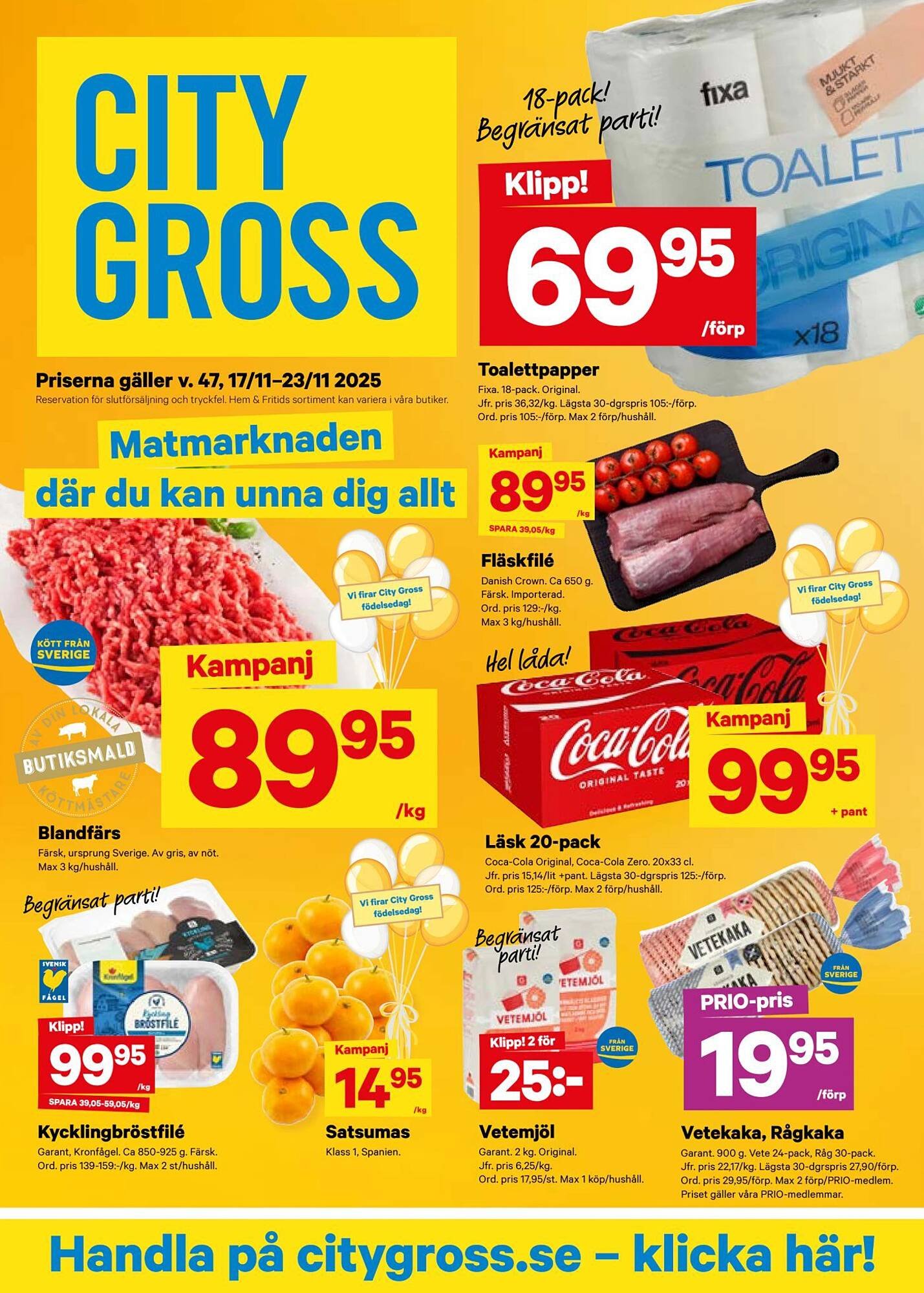 City Gross reklamblad