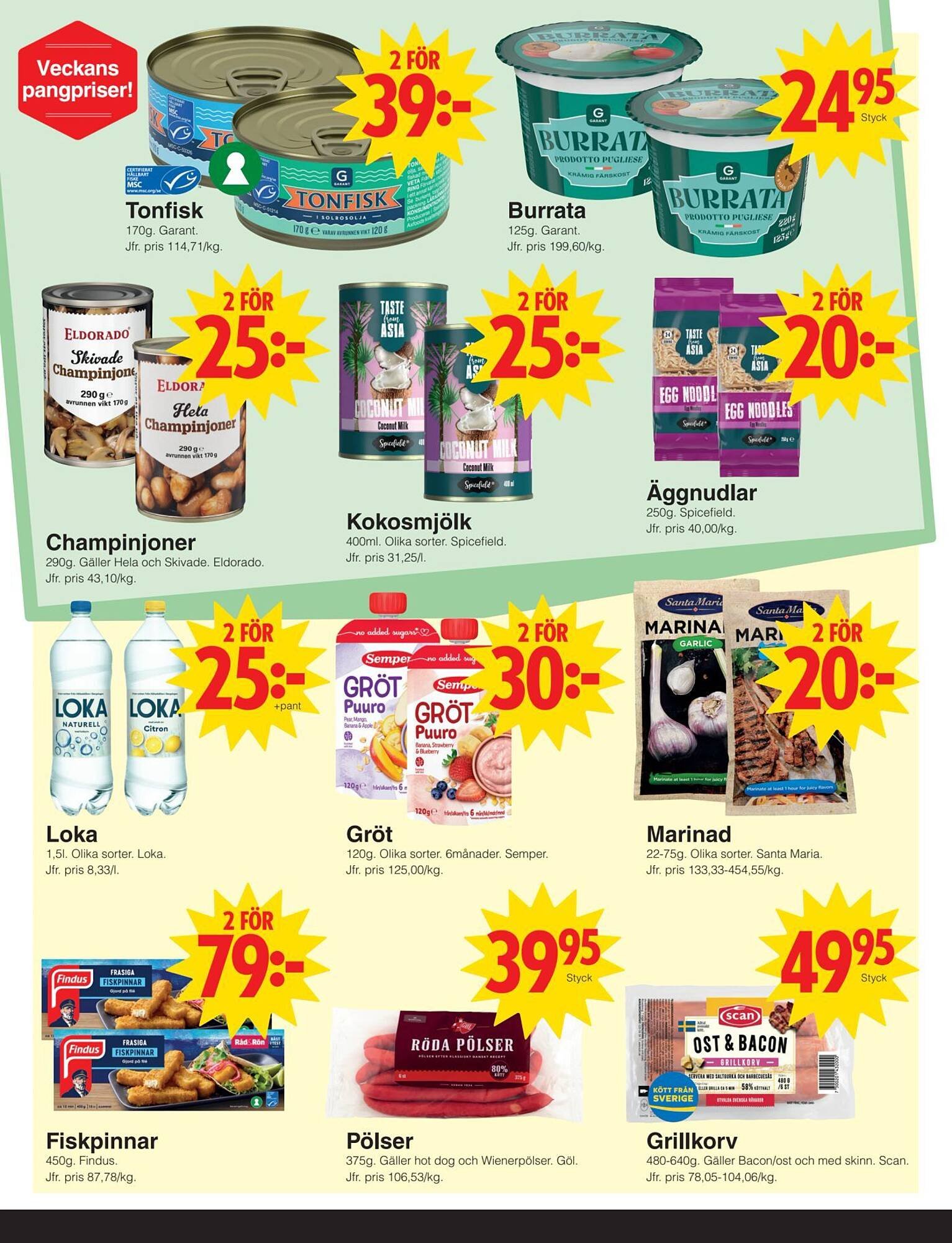 Matöppet reklamblad