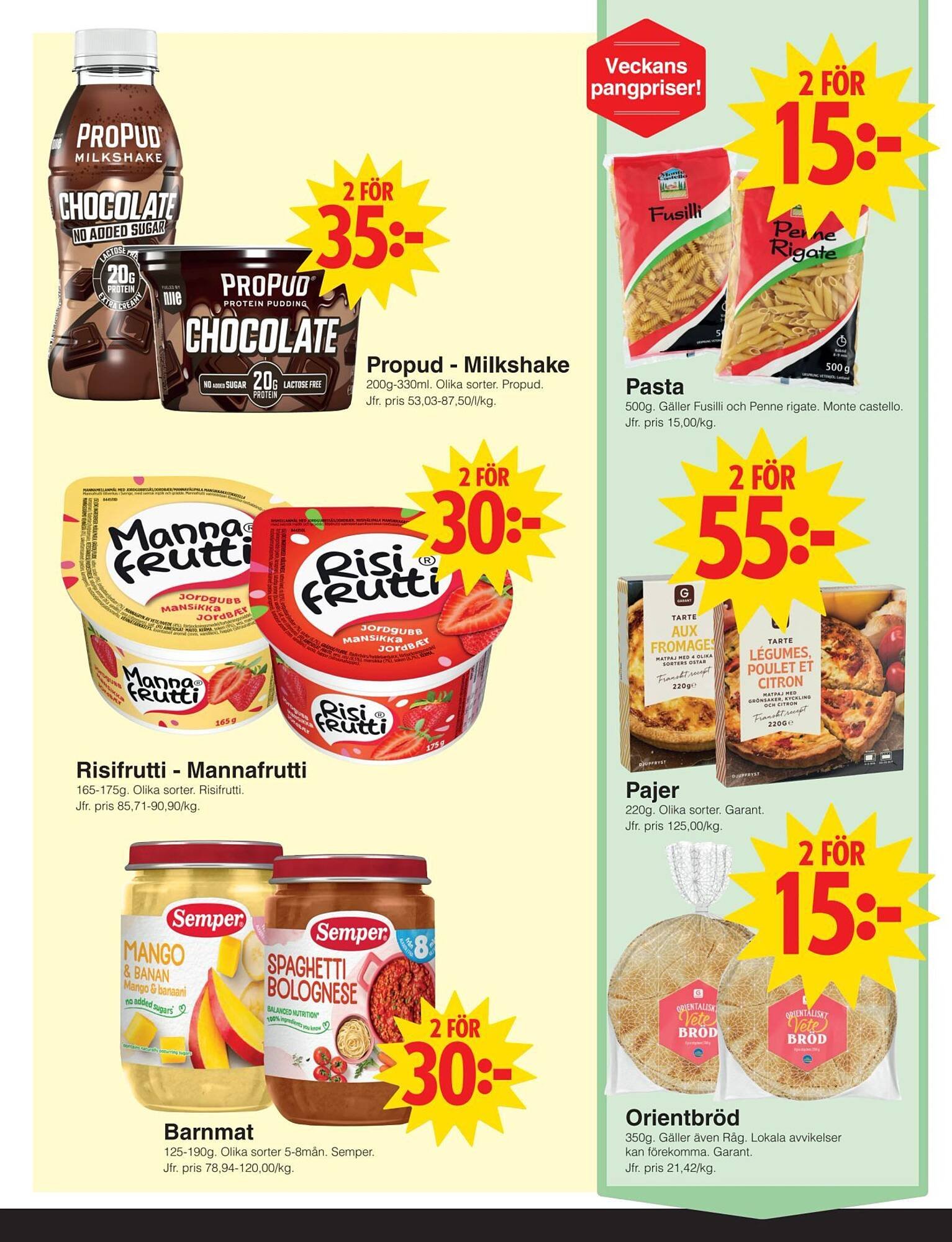 Matöppet reklamblad