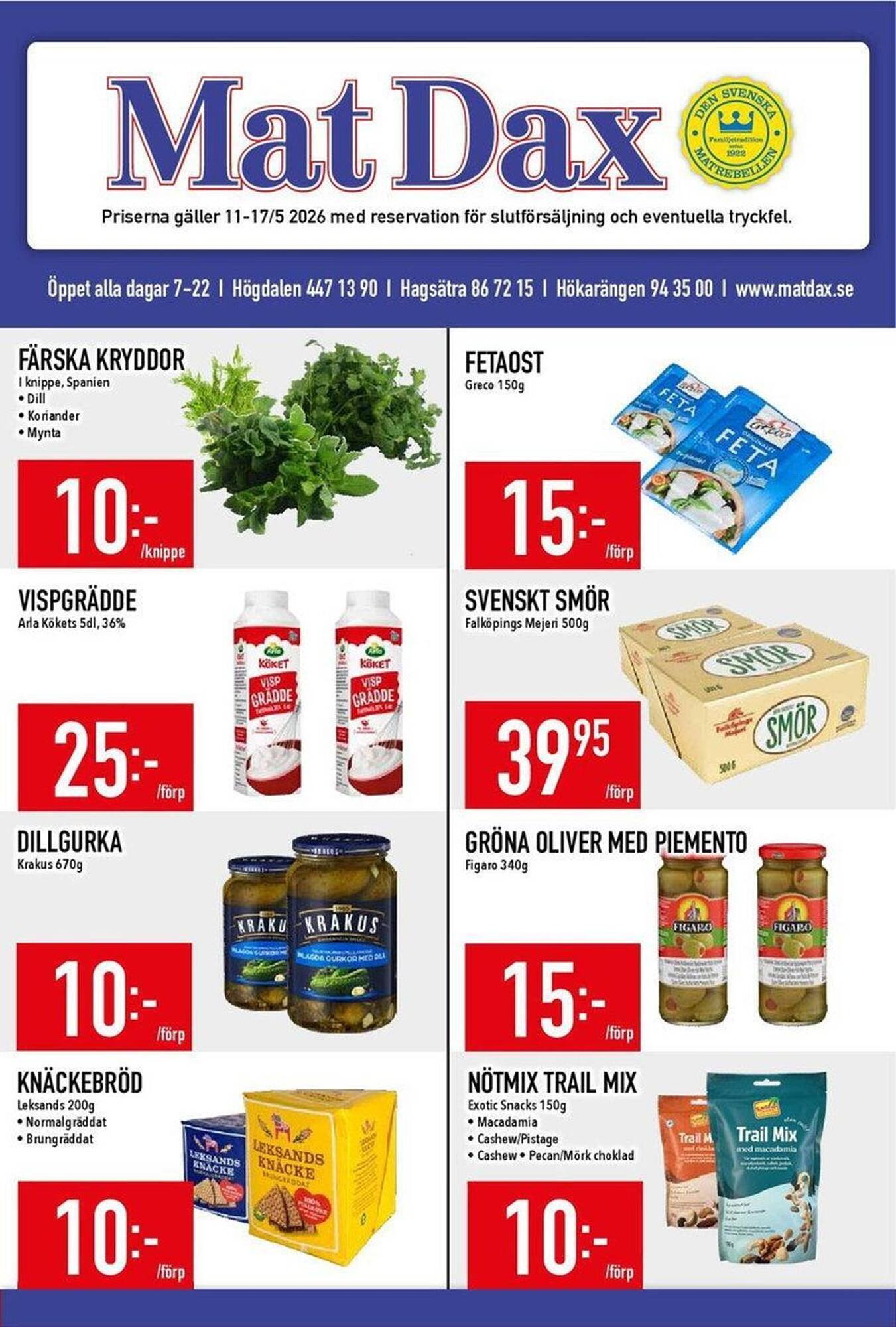 Matdax reklamblad