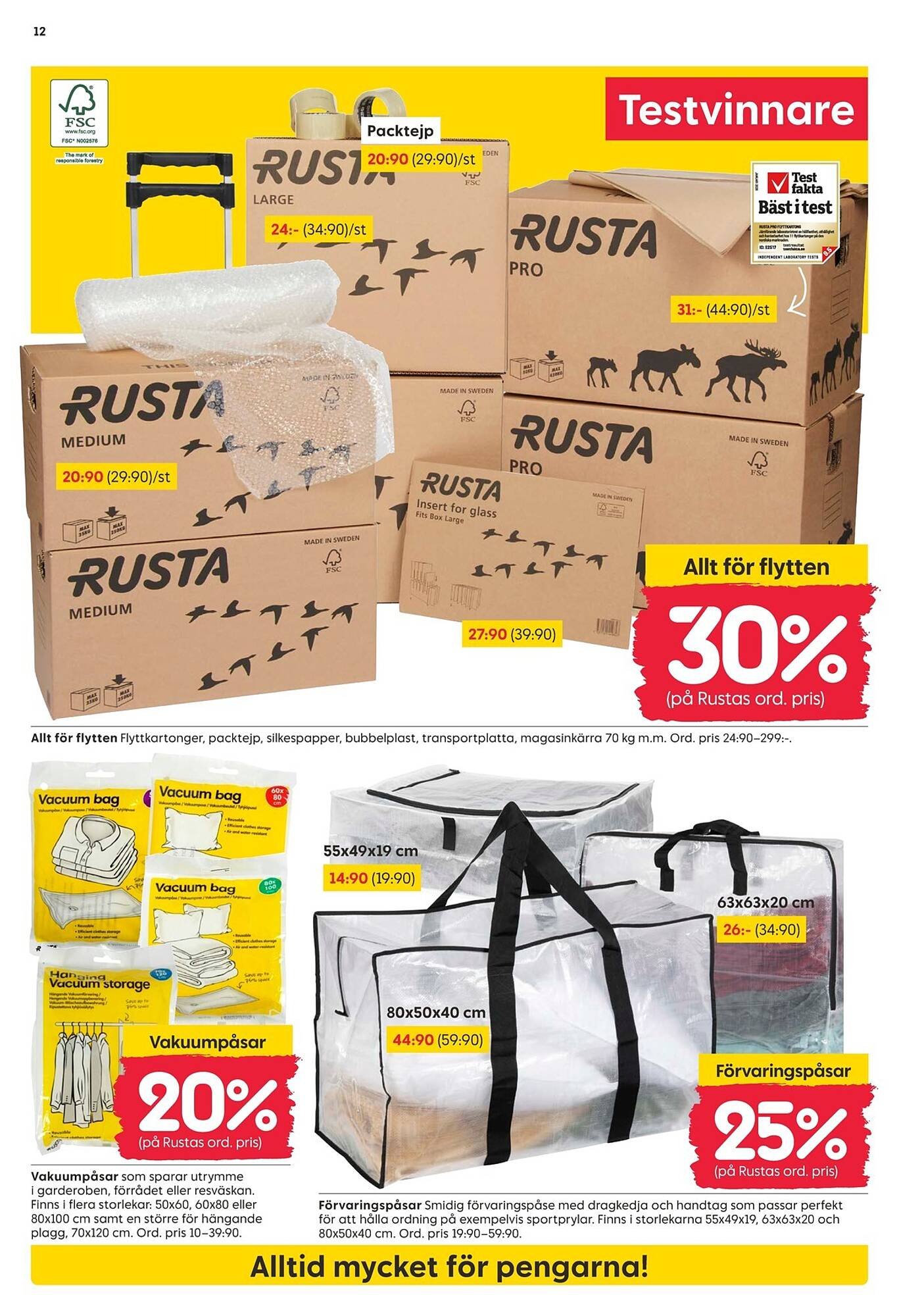 Rusta reklamblad