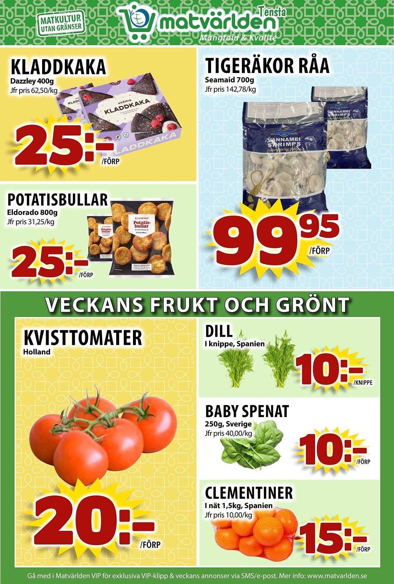 Matvärlden Tensta reklamblad