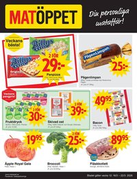 Matöppet reklamblad