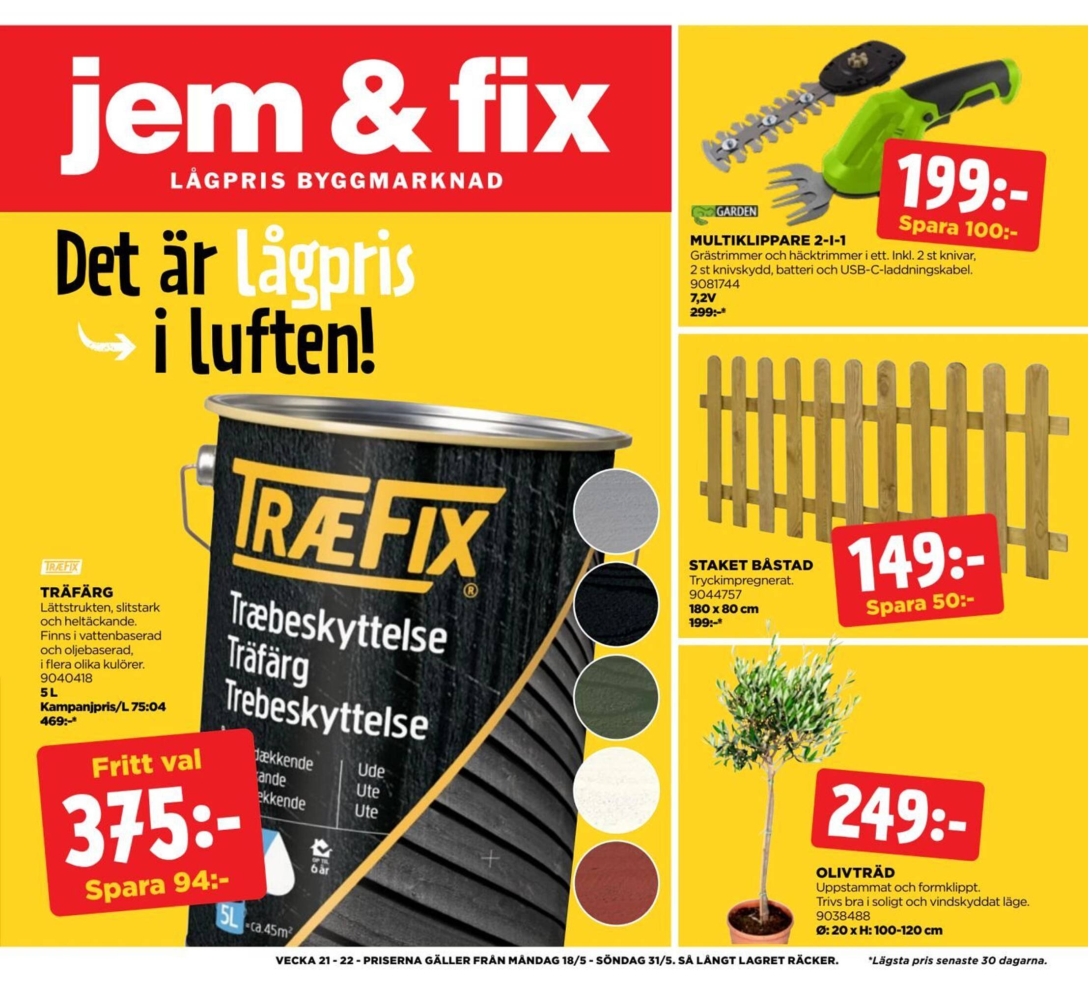 Jem&amp;Fix reklamblad