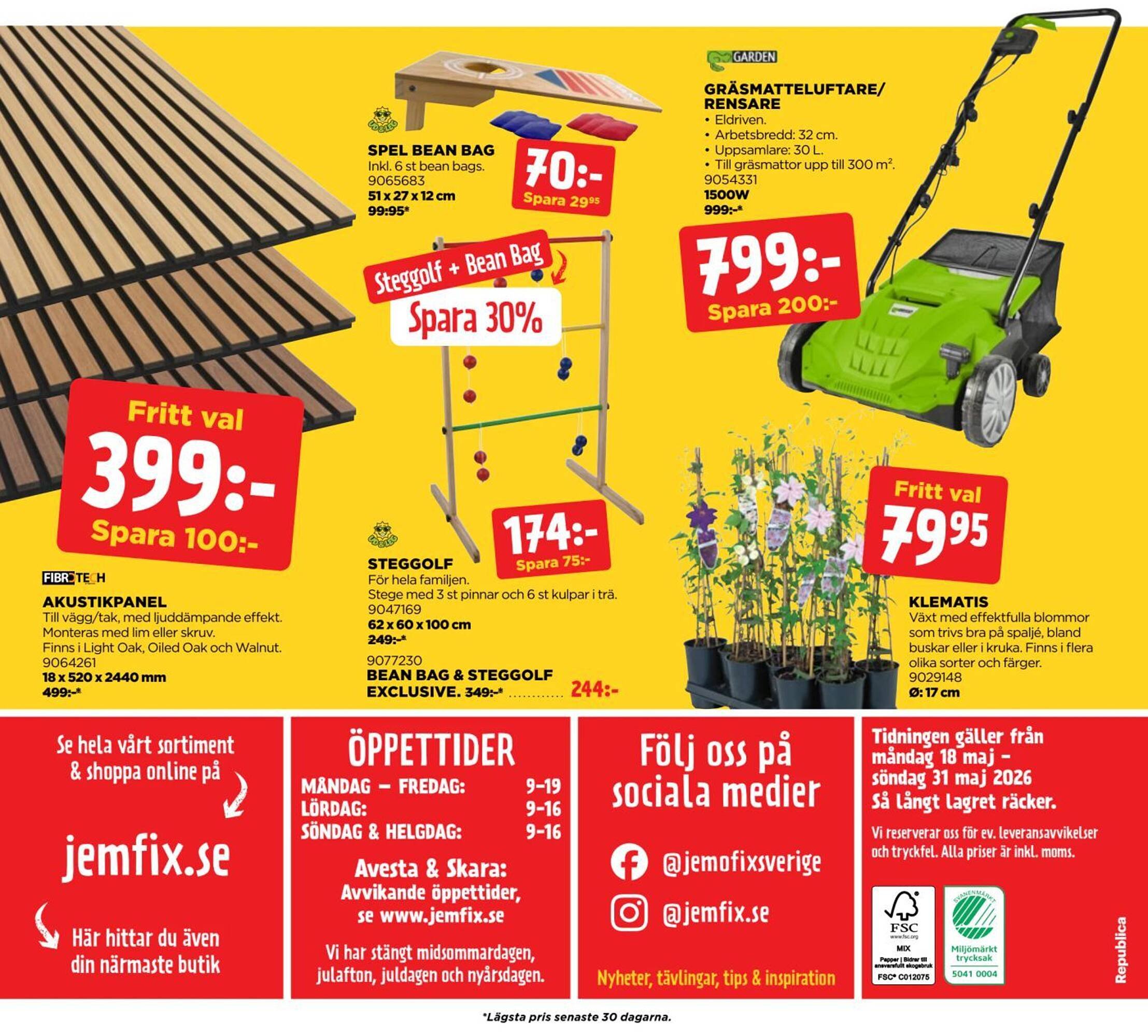 Jem&amp;Fix reklamblad