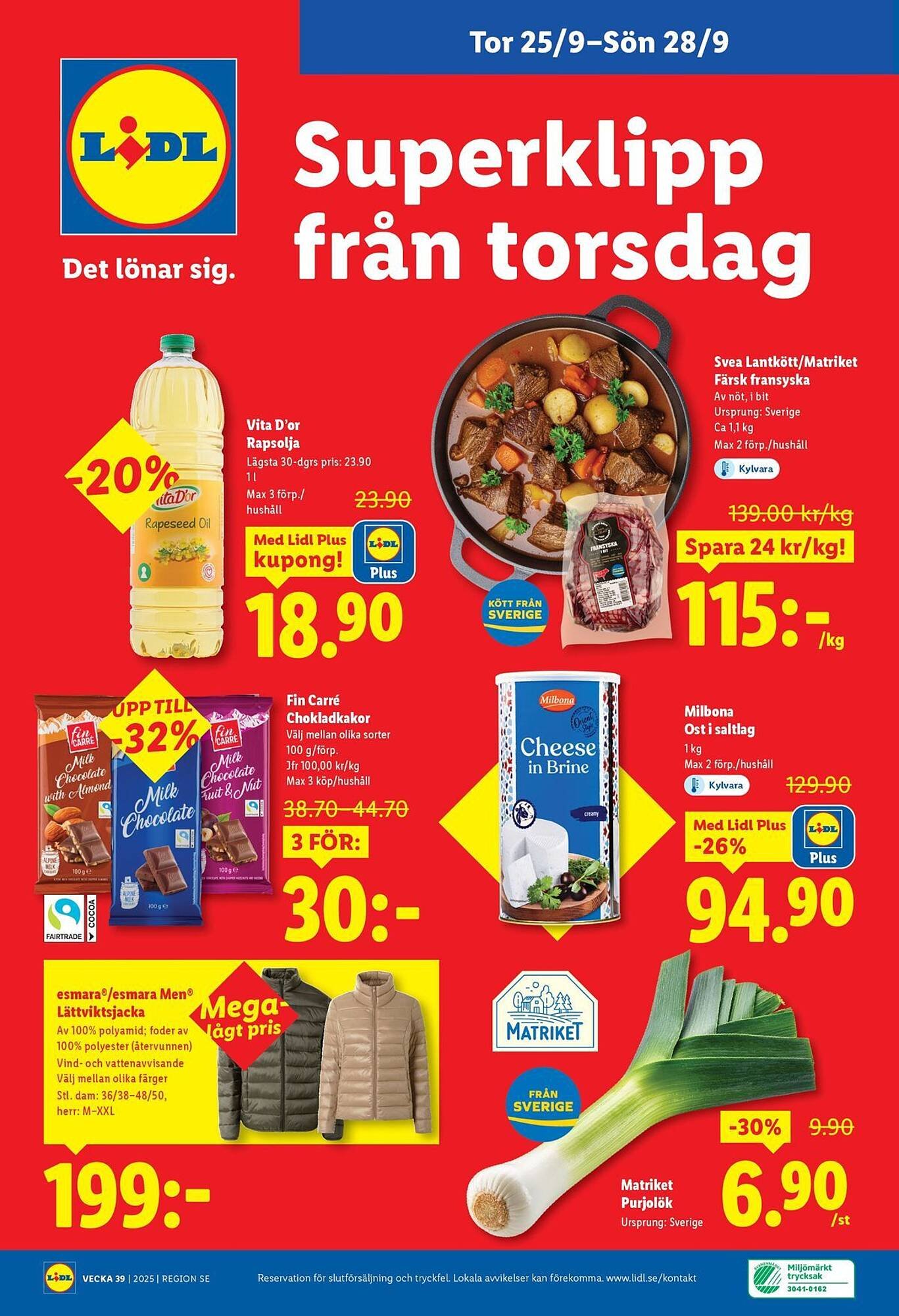 Lidl reklamblad (2025-09-22 - 2025-09-28)