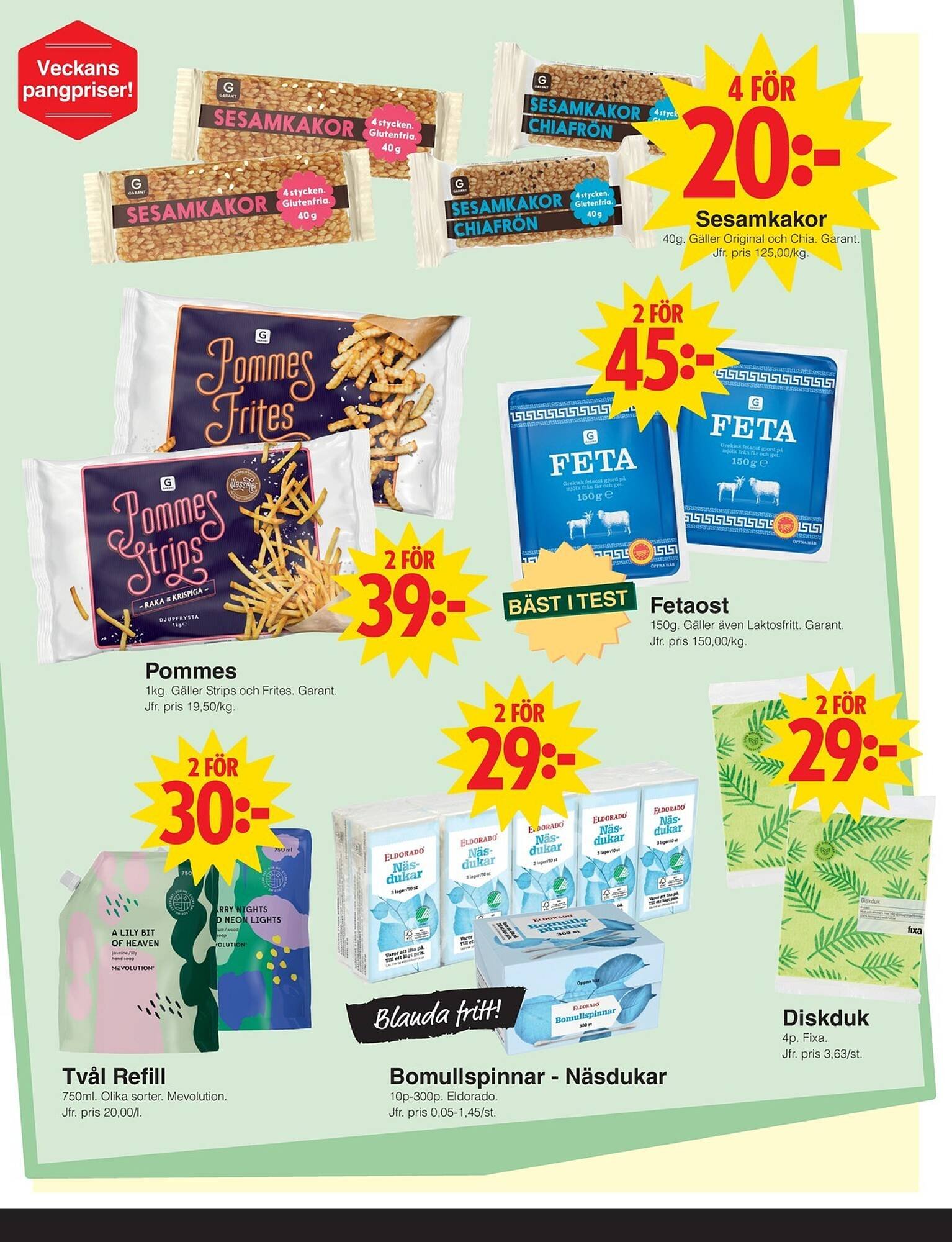 Matöppet reklamblad