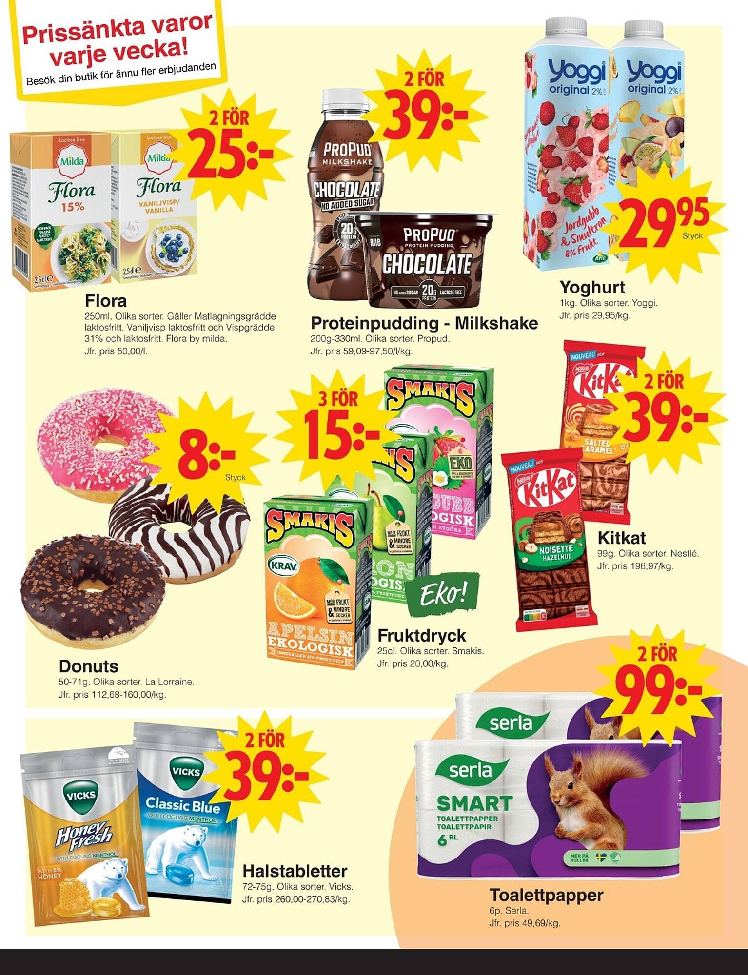 Matöppet reklamblad