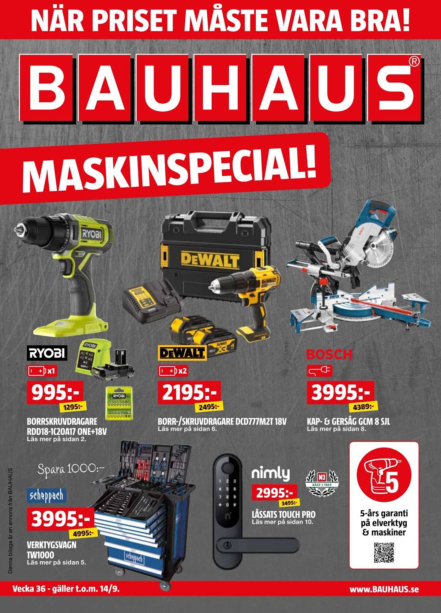 Bauhaus reklamblad (2025-09-01 - 2025-09-14)